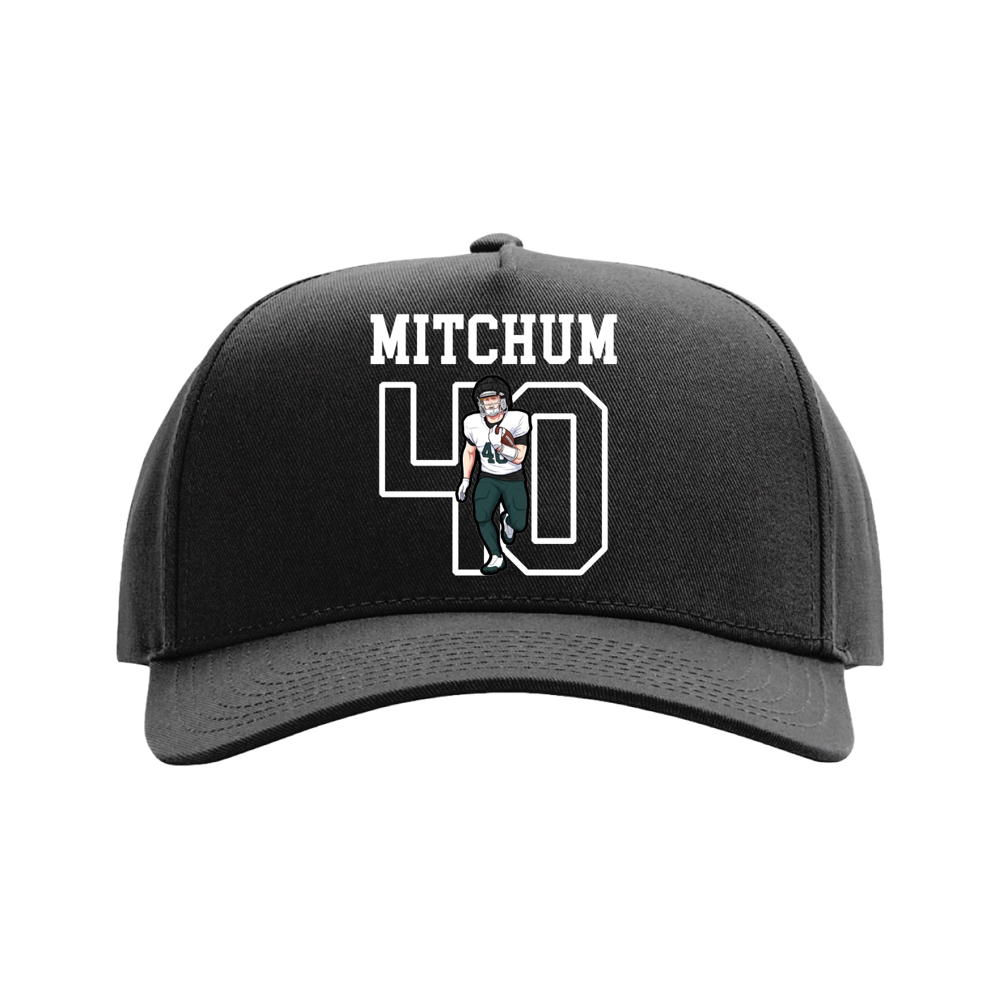 Full Fabric Five-Panel Champ Cap — Shirsey in Black