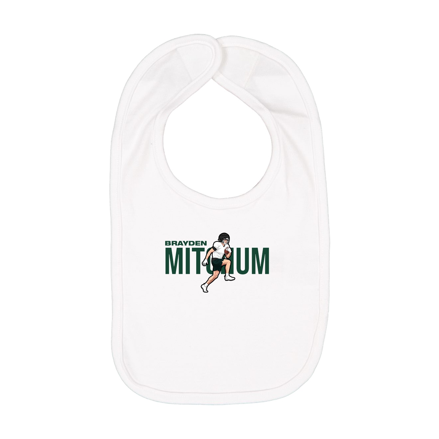 Infant Bib — Player Name in White