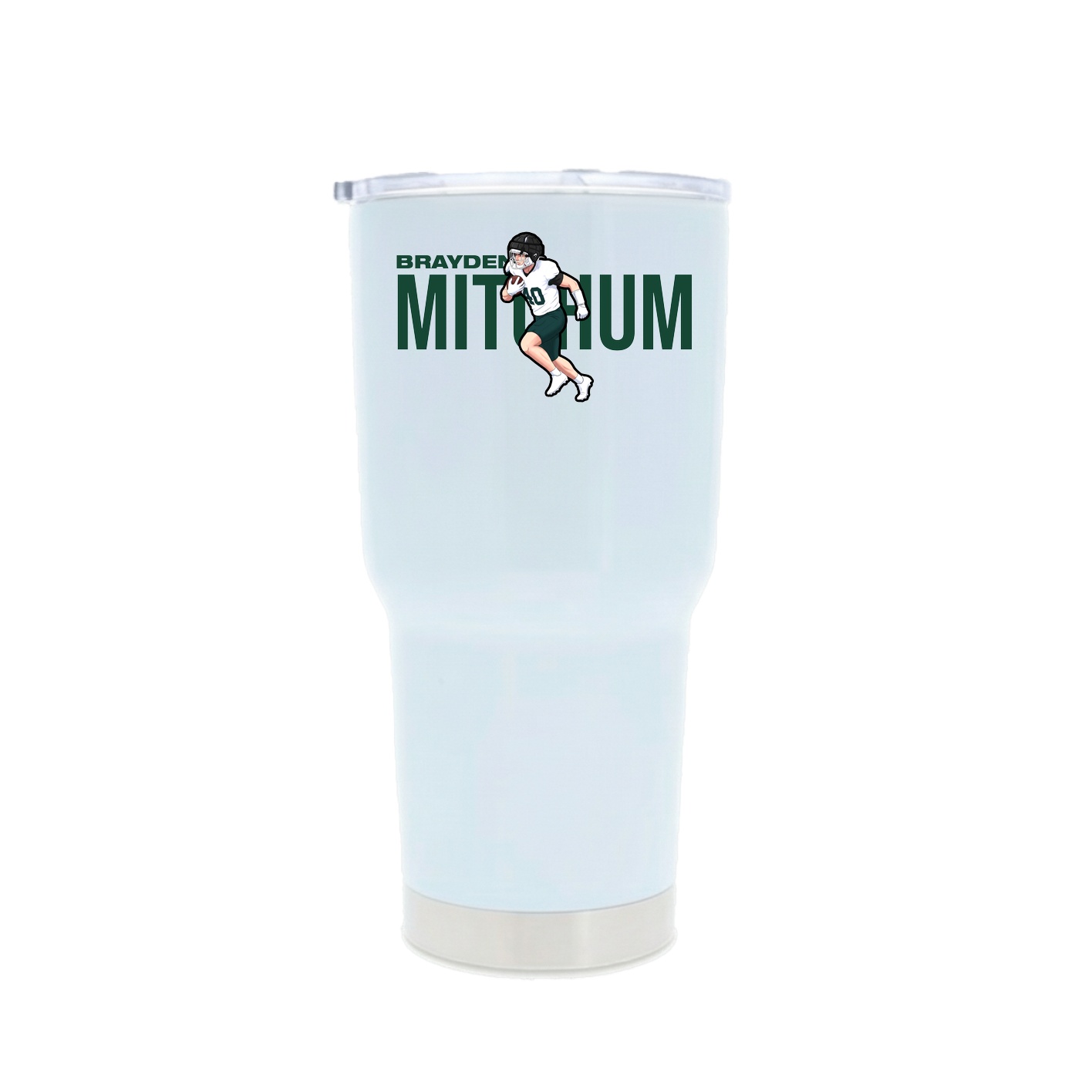 30oz Stainless Steel Tumbler — Player Name in White