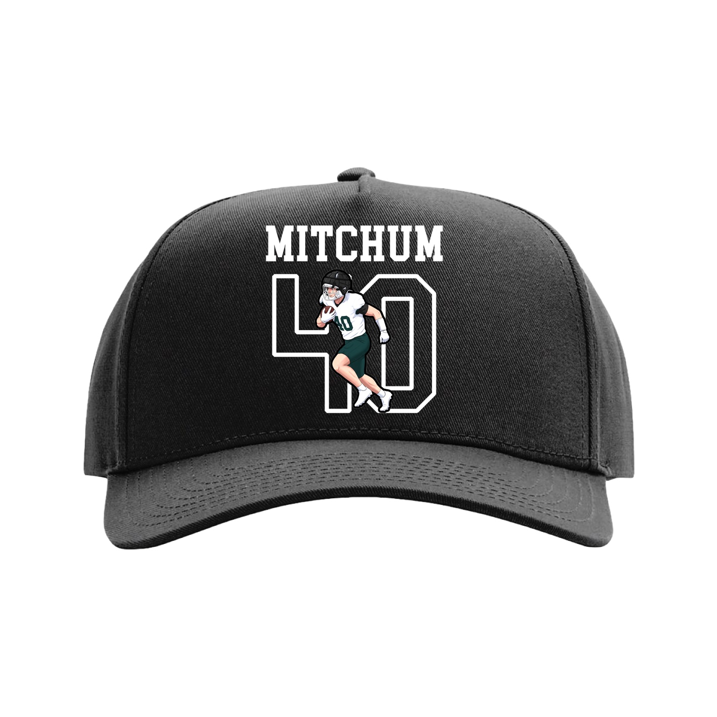 Full Fabric Five-Panel Champ Cap — Shirsey in Black