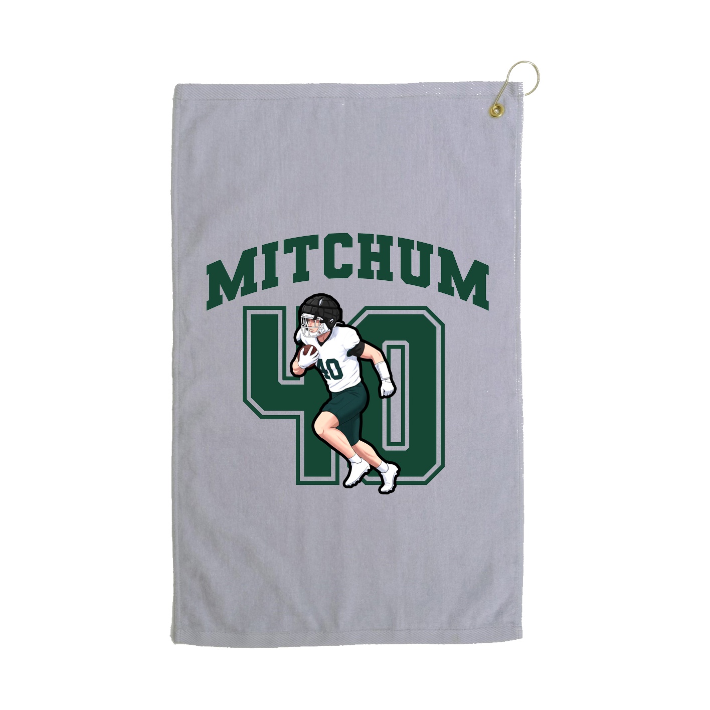 Golf Towel — Number in Grey