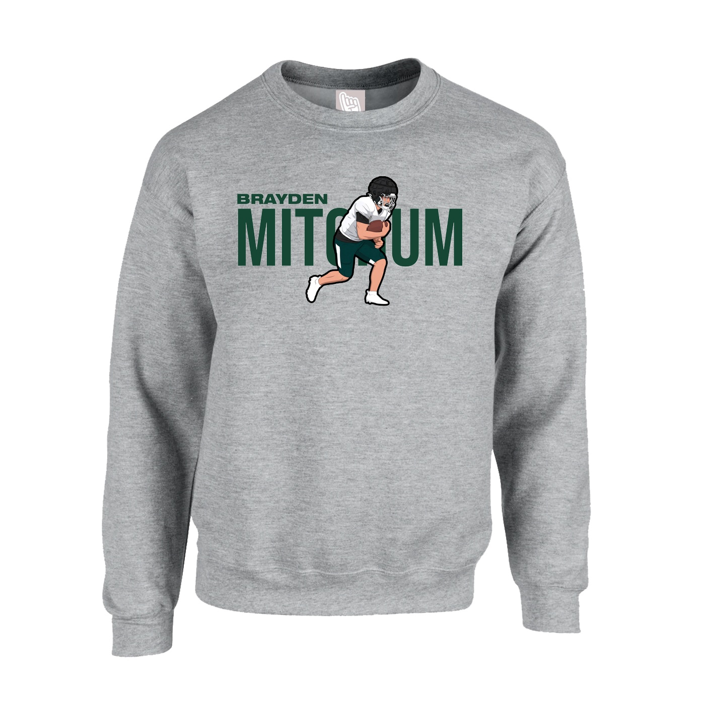 Fleece Crew — Player Name in Grey