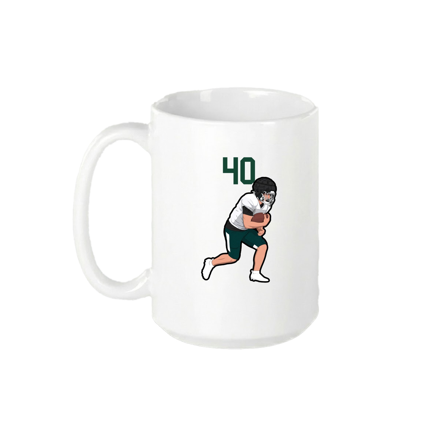 15oz Coffee Mug — Number Top in White
