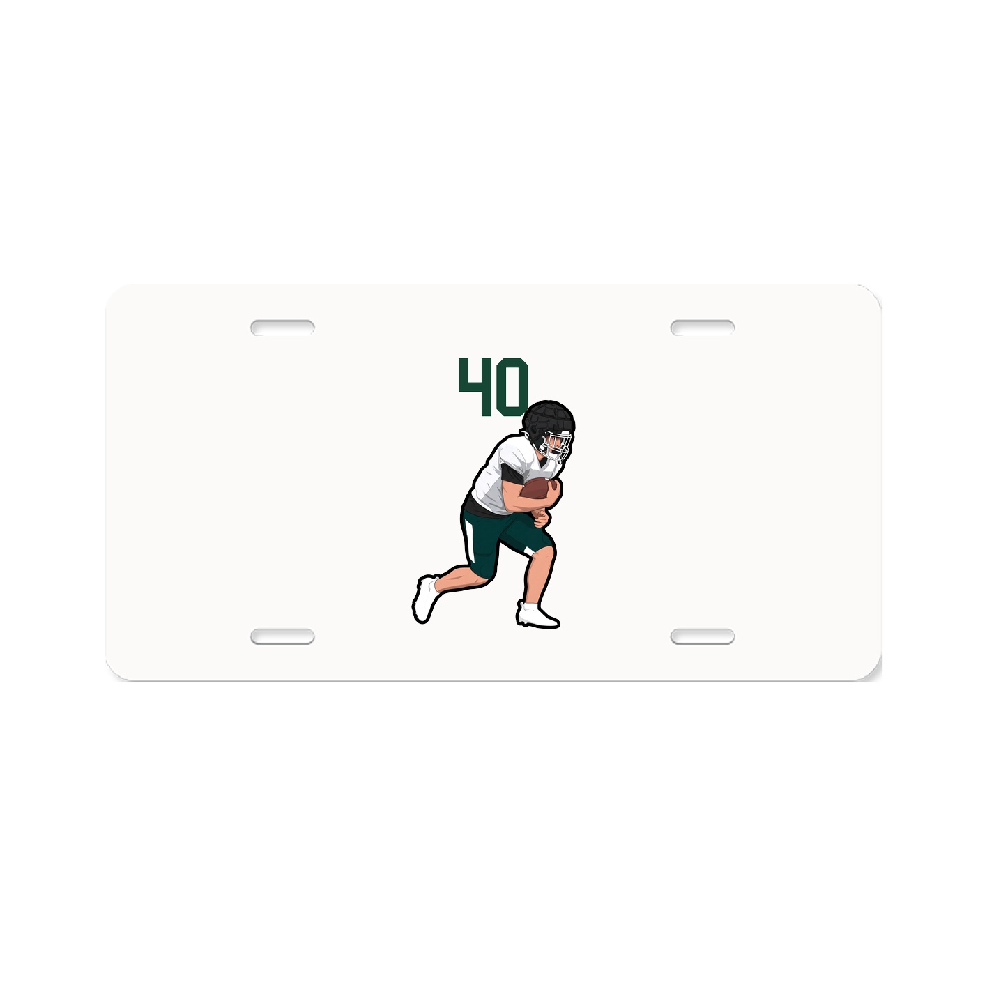 License Plate — Number Top in Classic