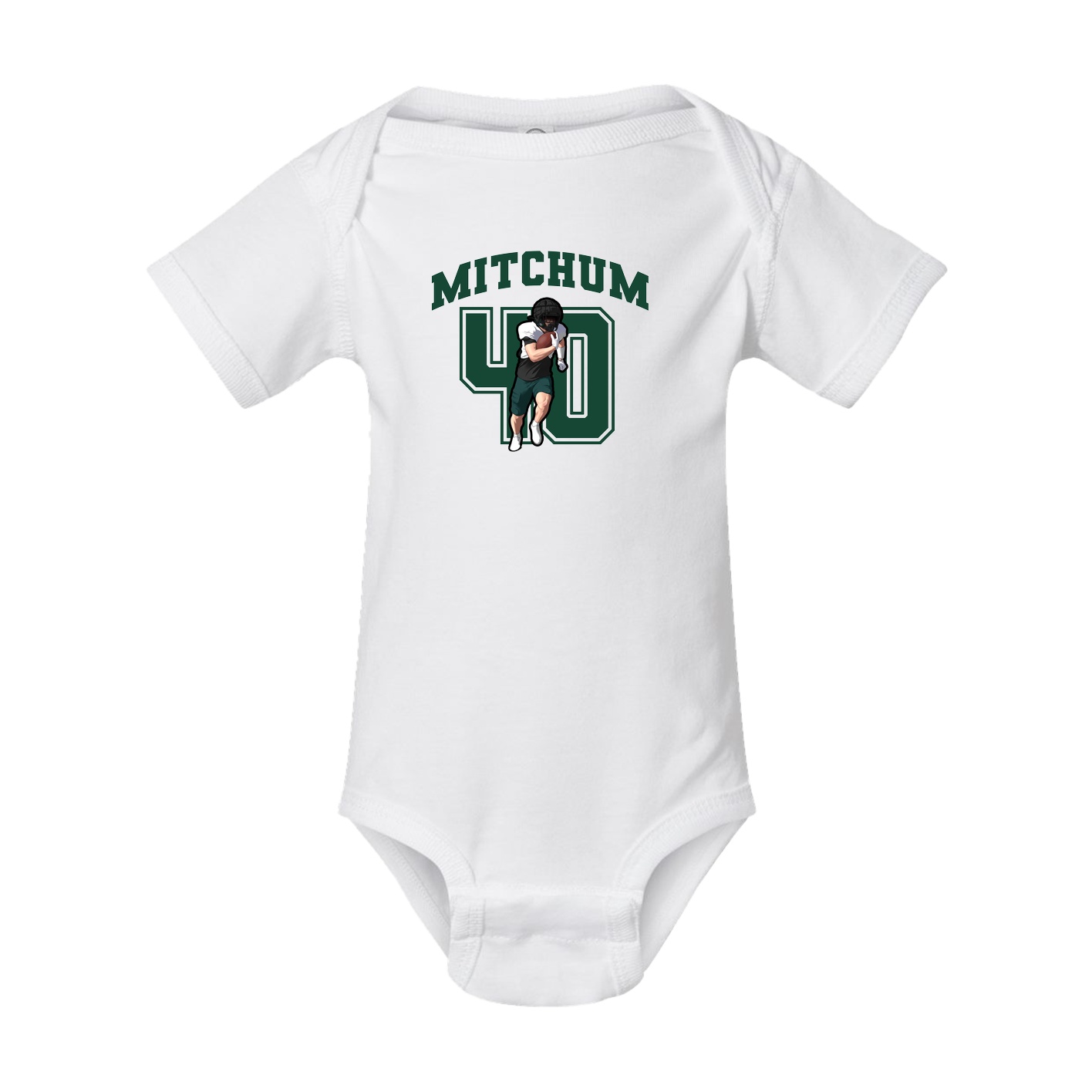 Baby Onesie — Number in White