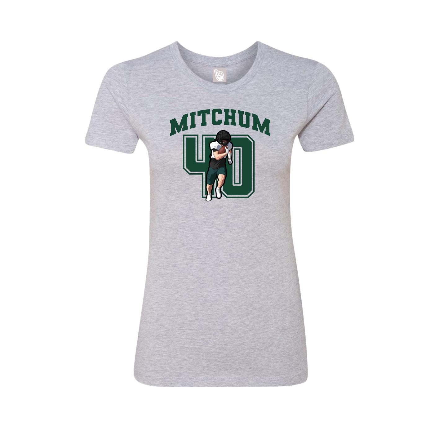 Fitted Women's Tee — Number in Grey