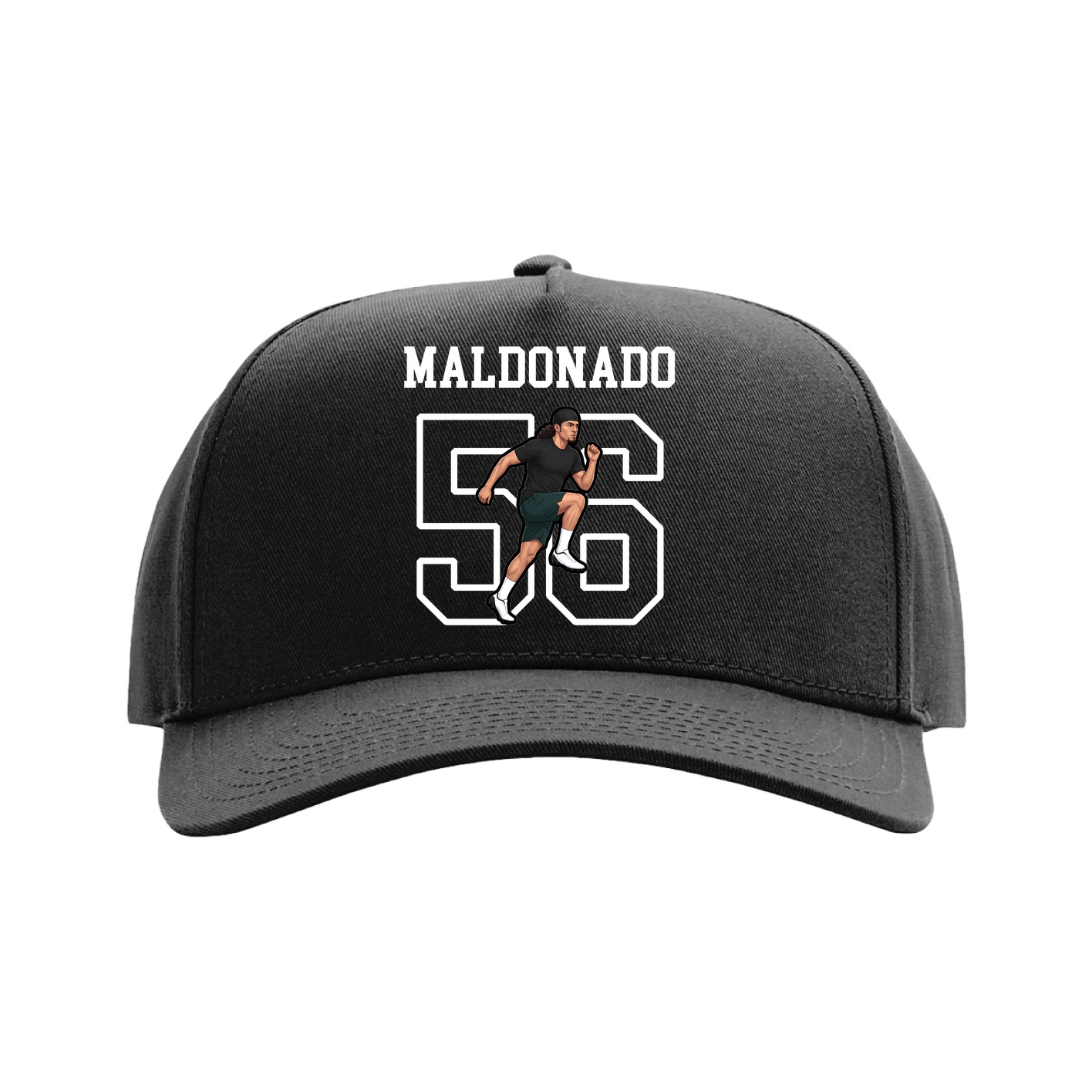 Full Fabric Five-Panel Champ Cap — Shirsey in Black