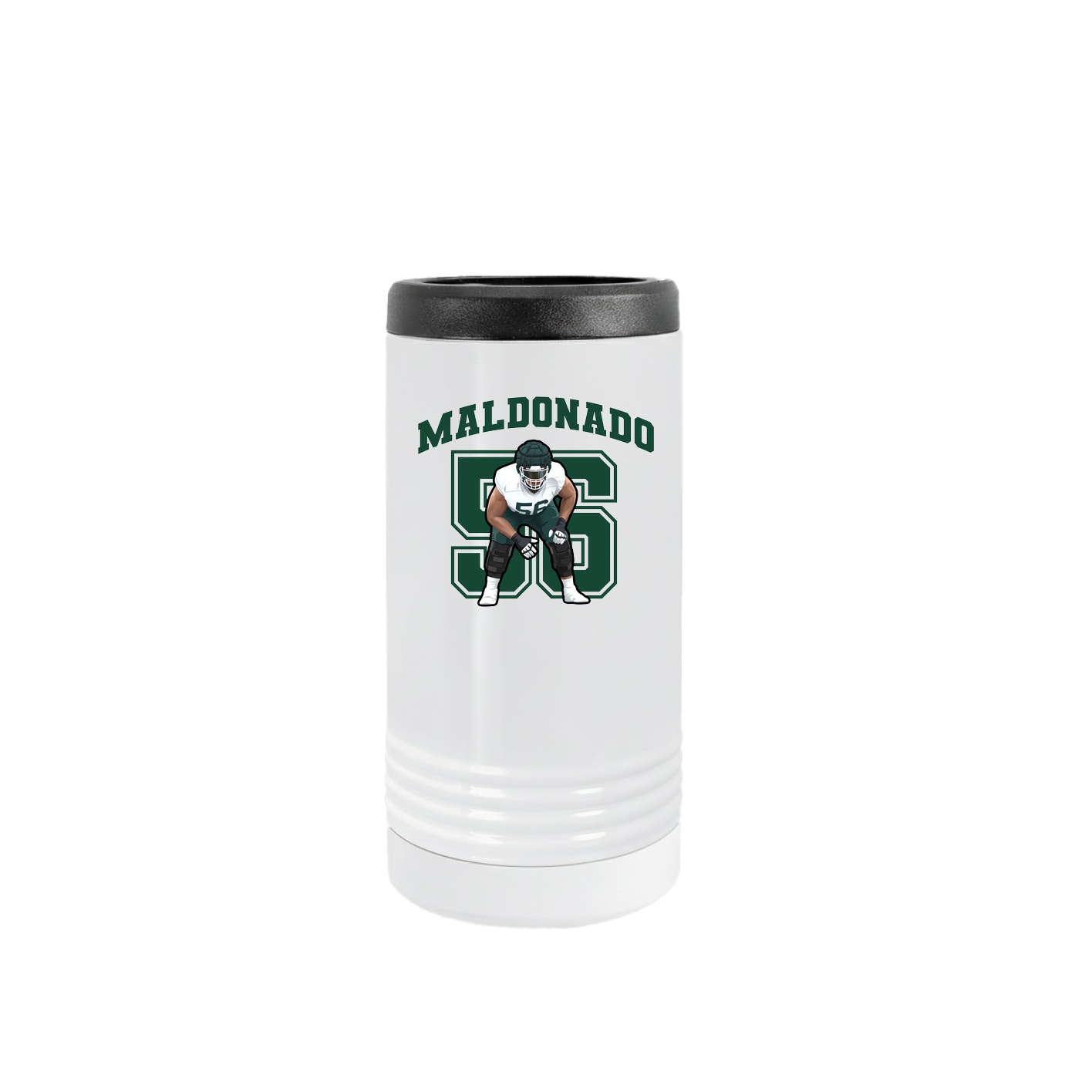 Slim Beverage Holder — Number in White