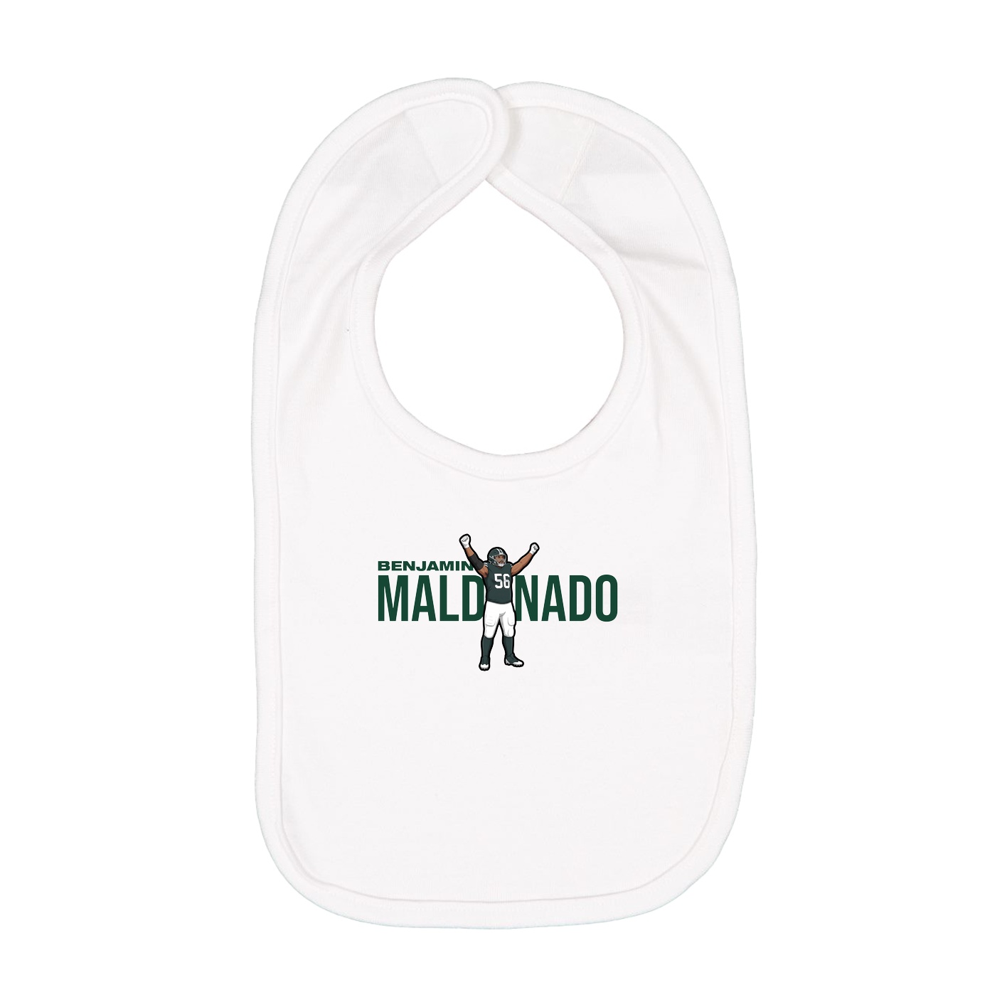 Infant Bib — Player Name in White