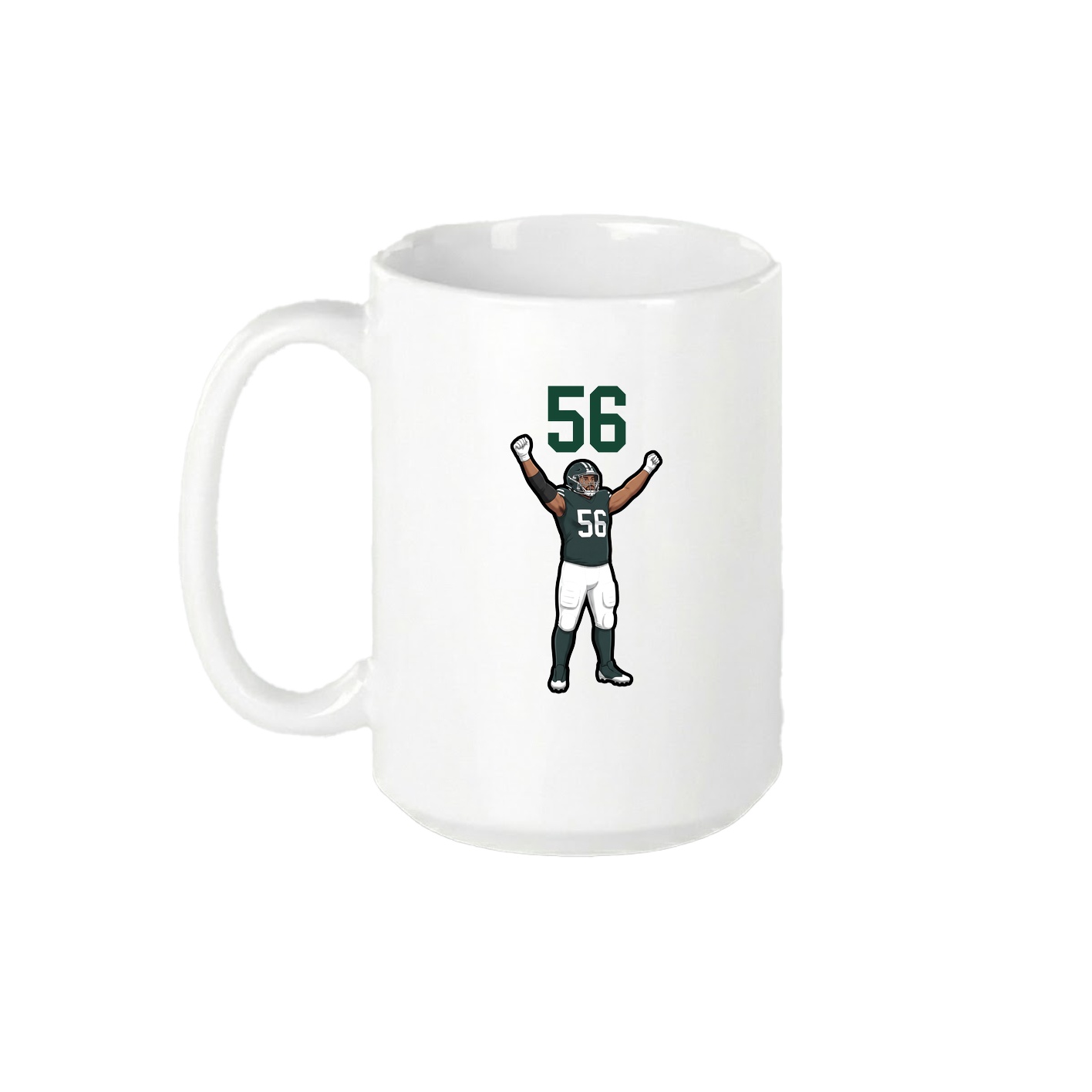 15oz Coffee Mug — Number Top in White