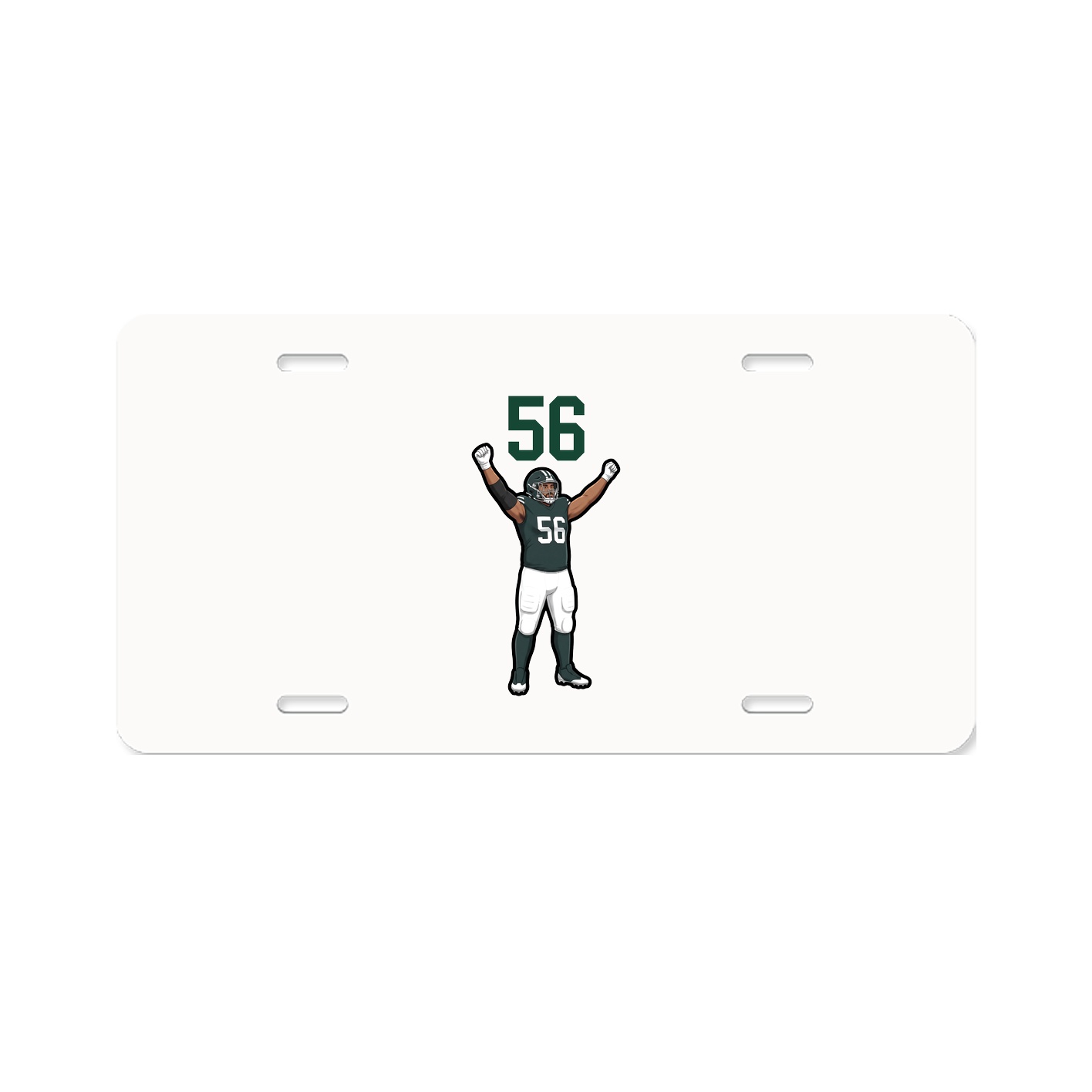 License Plate — Number Top in Classic
