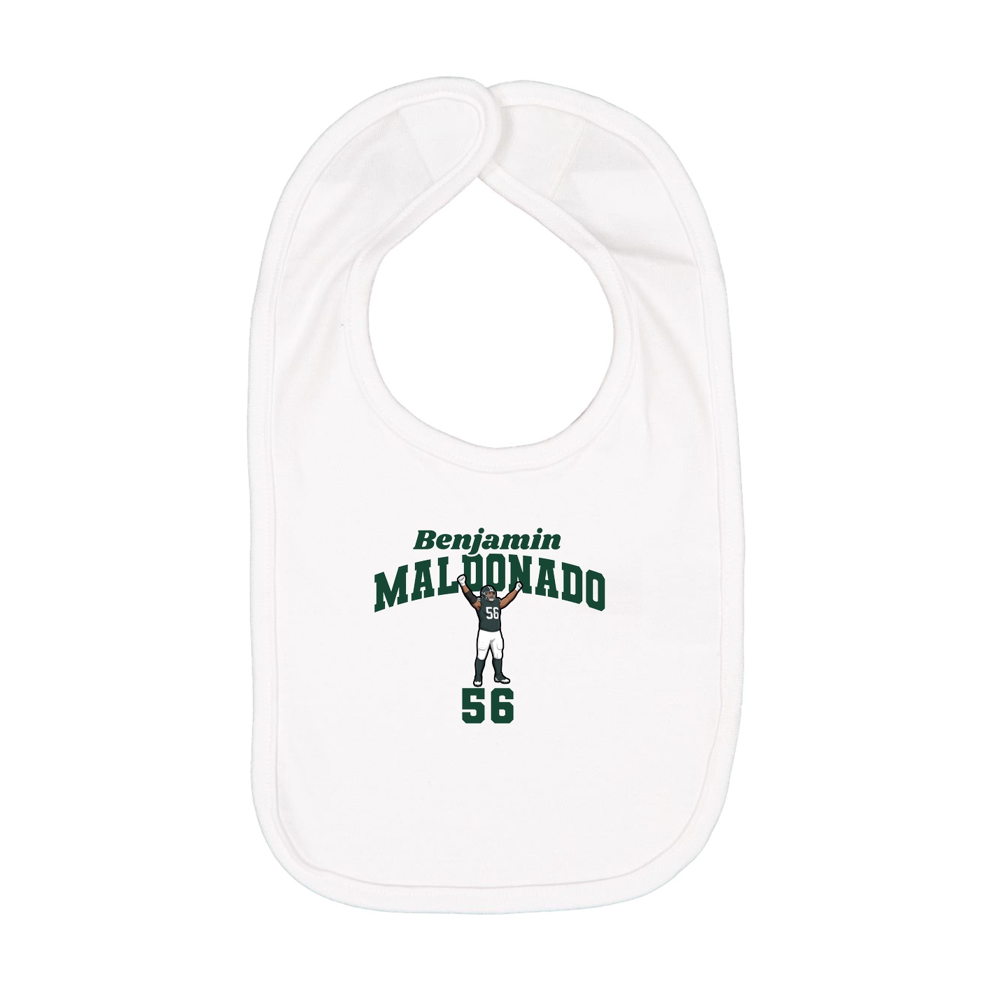 Infant Bib — Signature Arch in White