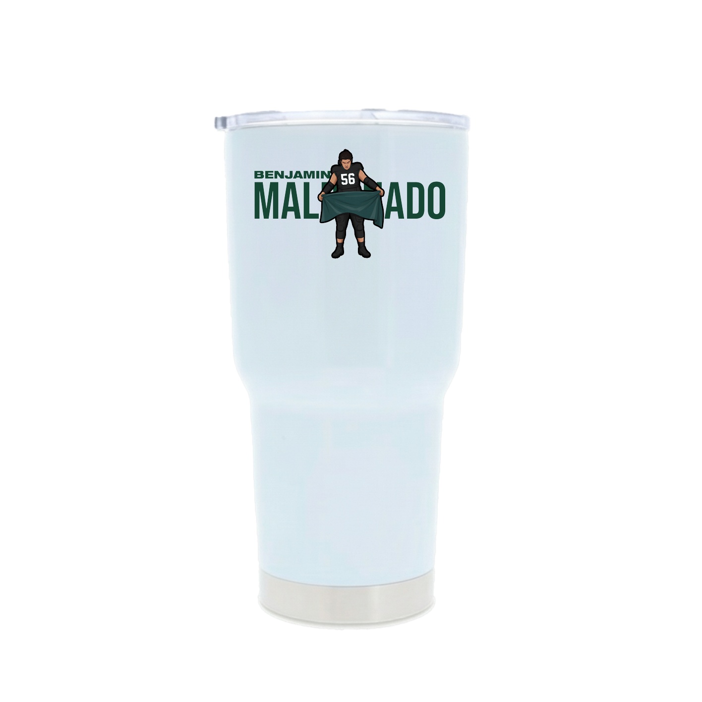 30oz Stainless Steel Tumbler — Player Name in White