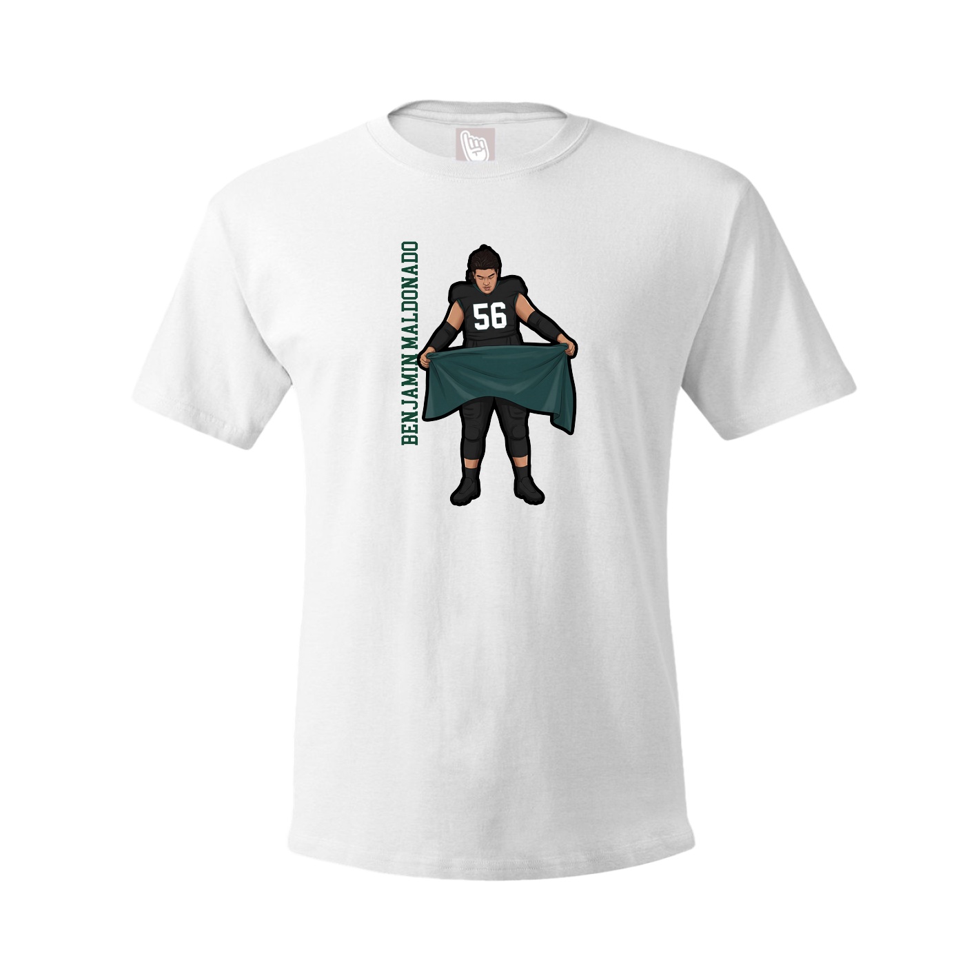 Tee — Name Vertical in White