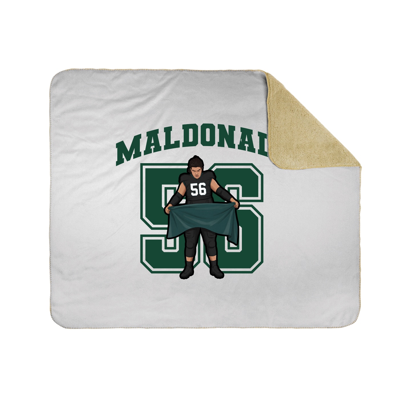 Throw Blanket — Number in White