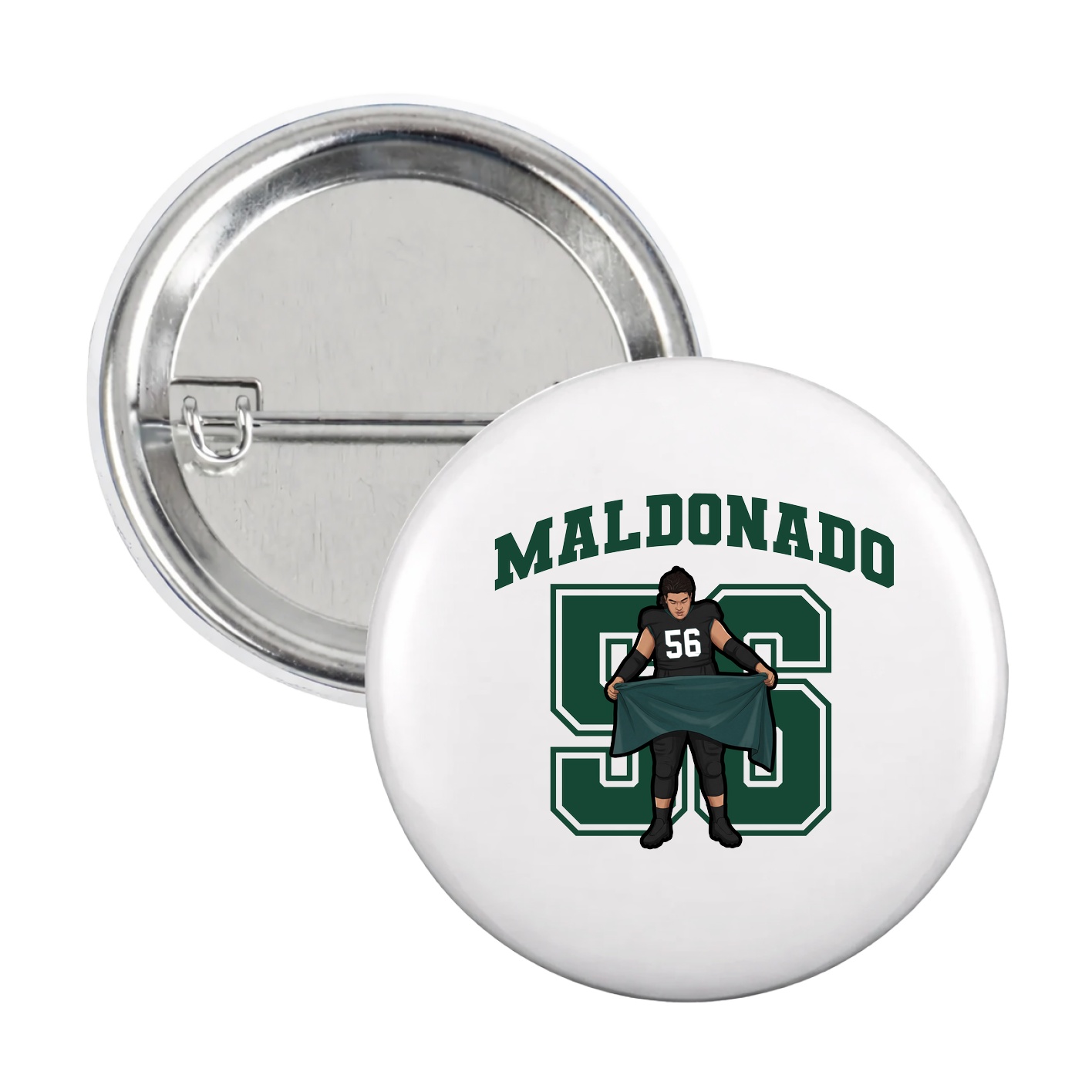 Game Day Button — Number in White