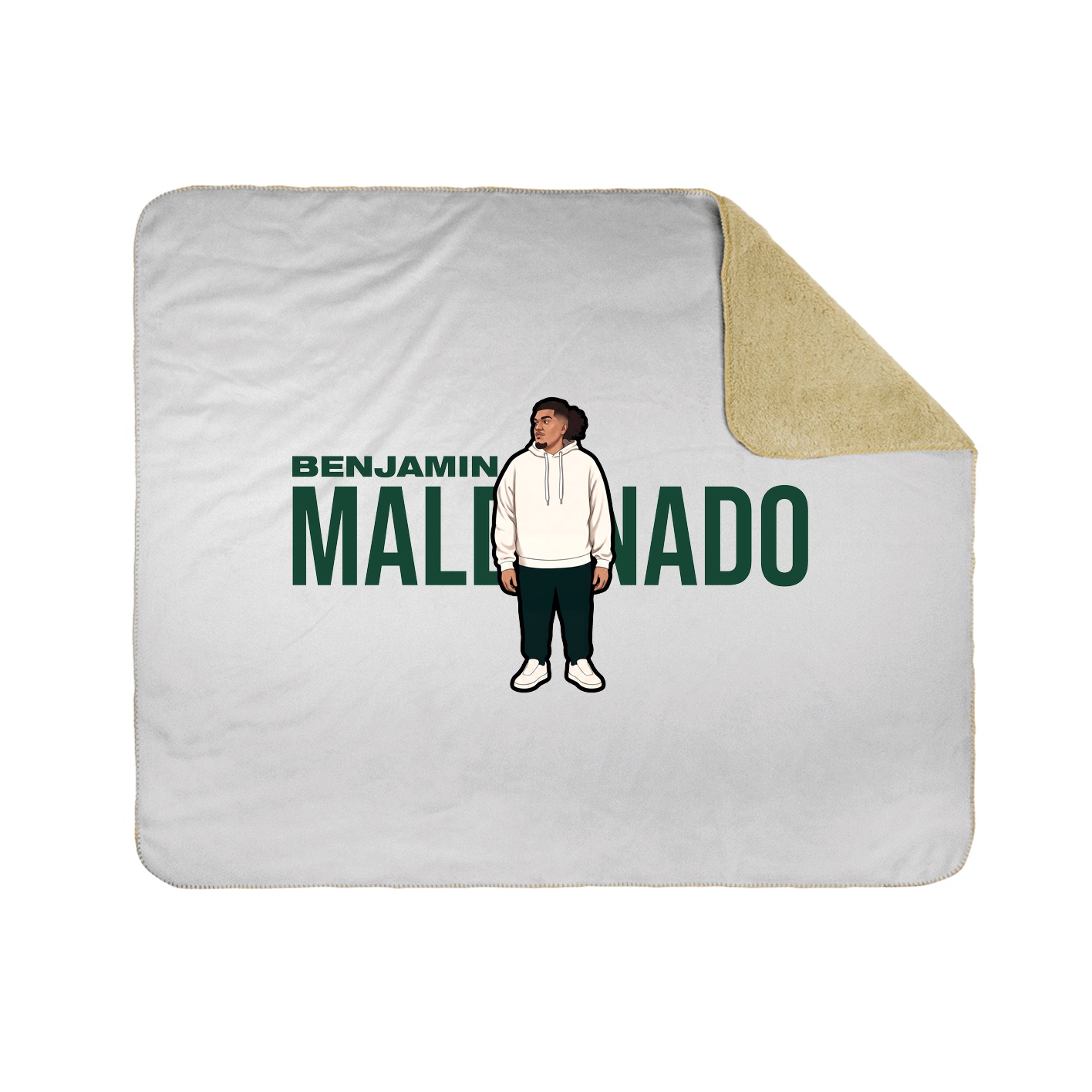 Throw Blanket — Player Name in White