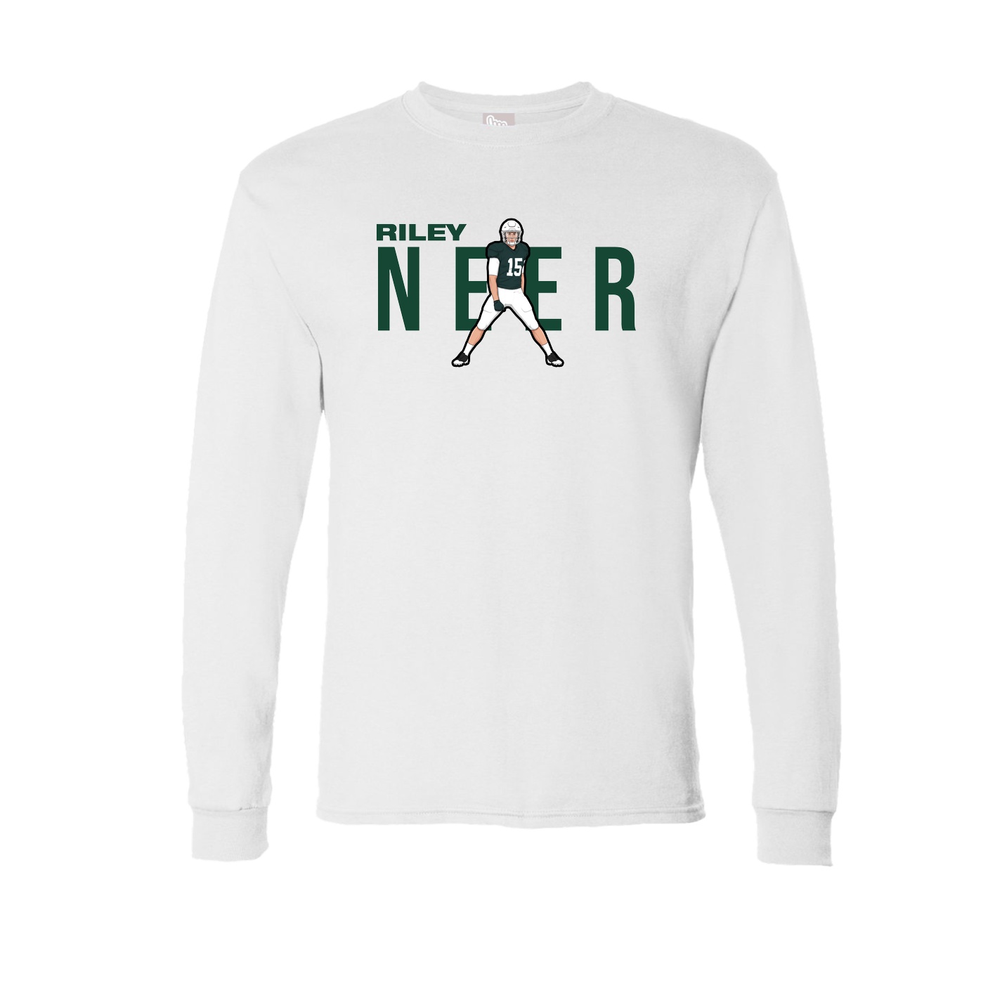Long Sleeve Tee — Player Name in White