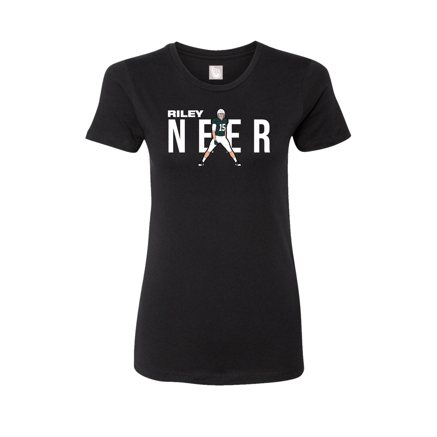 Fitted Women's Tee — Player Name in Black