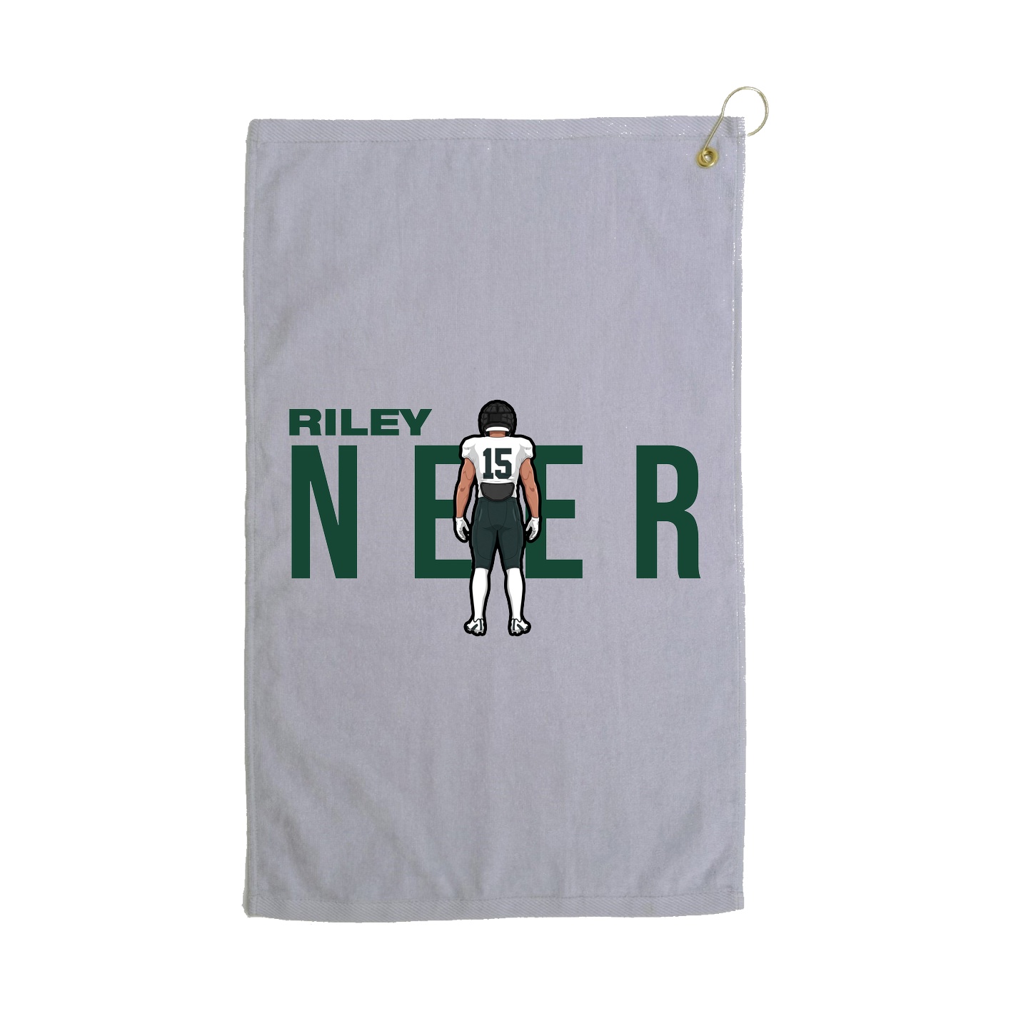 Golf Towel — Player Name in Grey