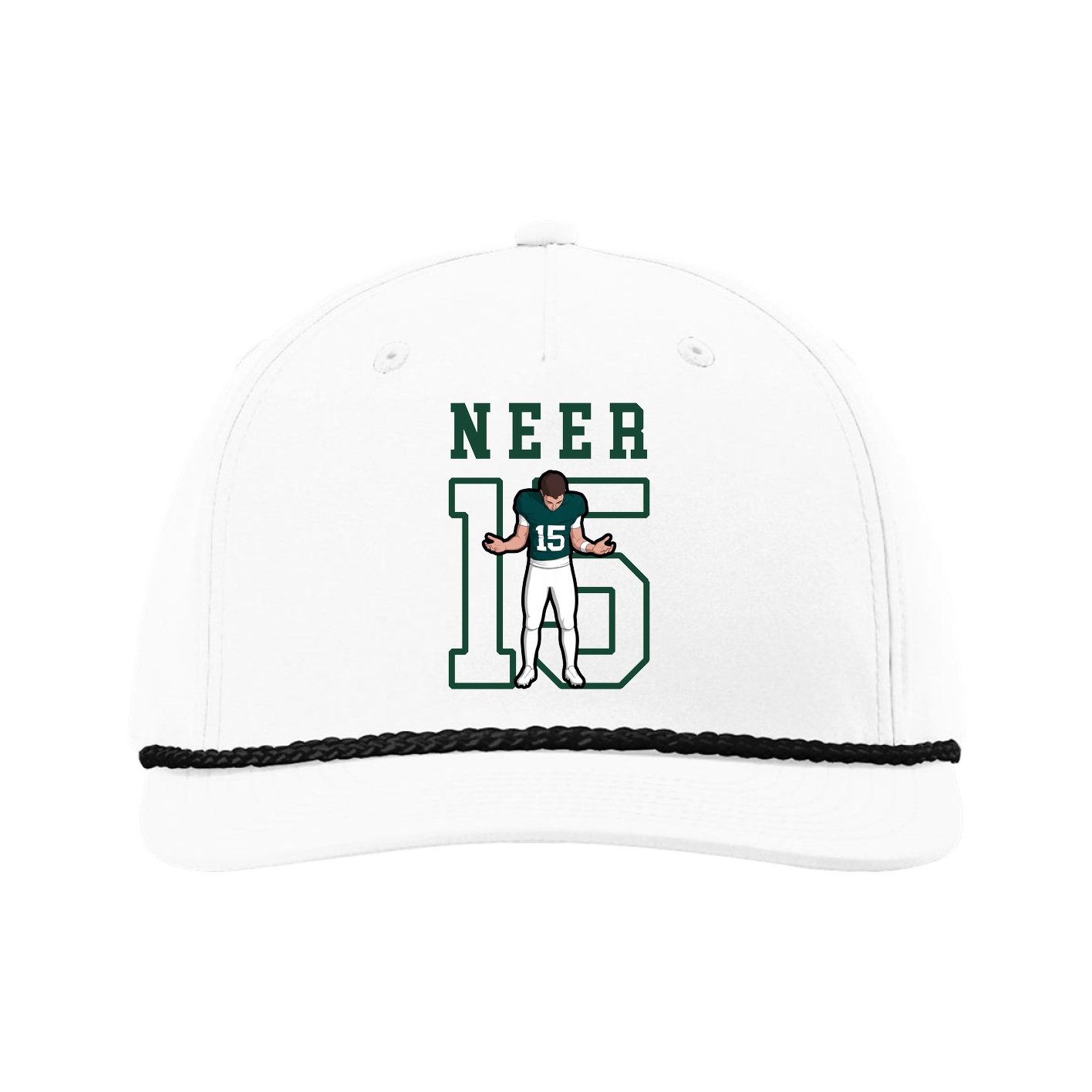 Five-Panel Classic Rope Cap — Shirsey in White