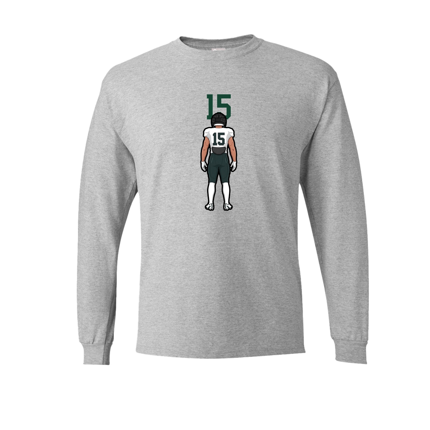Long Sleeve Tee — Number Top in Grey