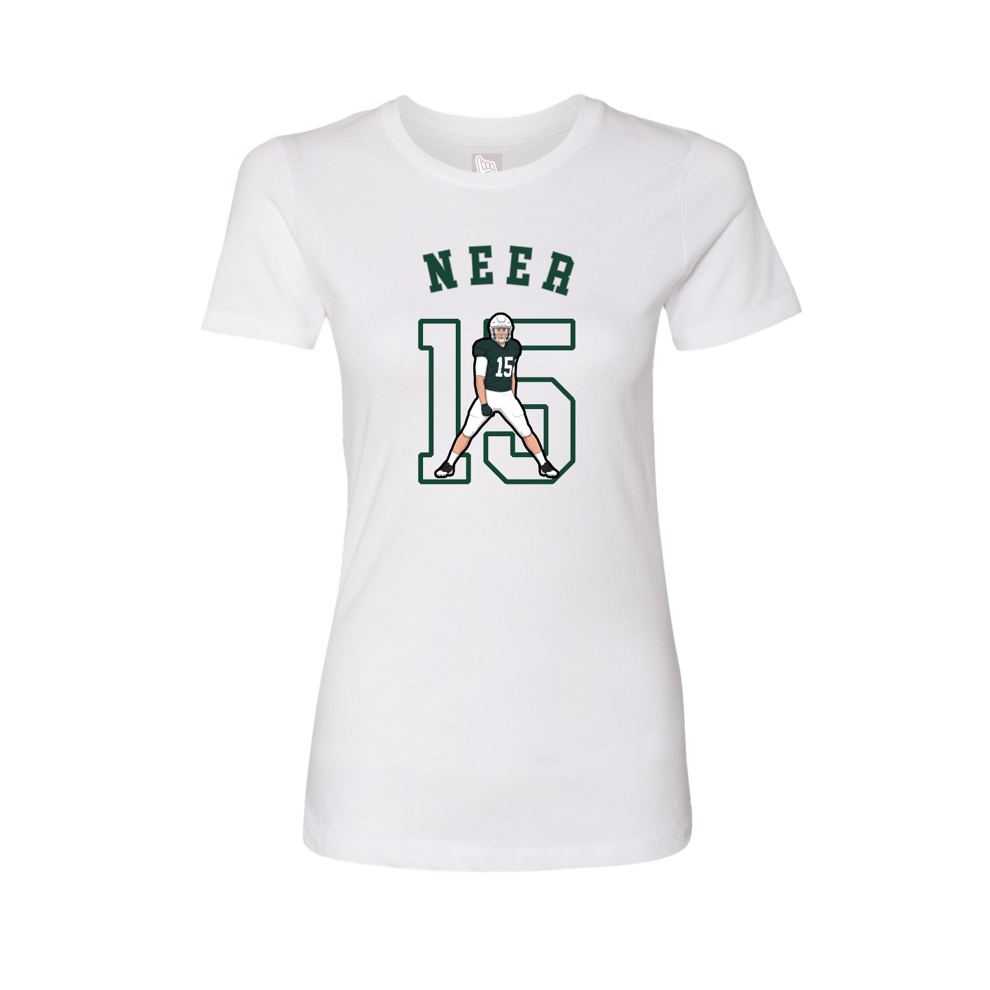 Fitted Women's Tee — Shirsey Arch in White
