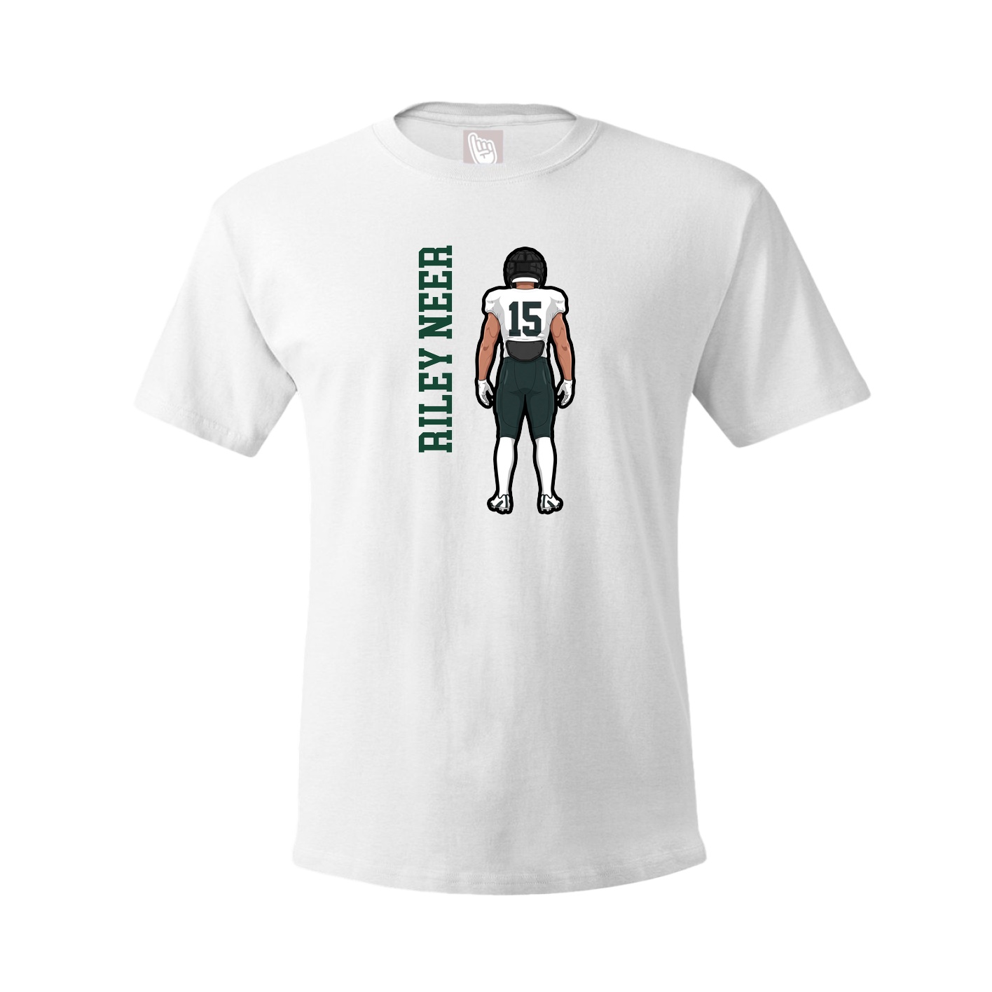 Youth Tee — Name Vertical in White