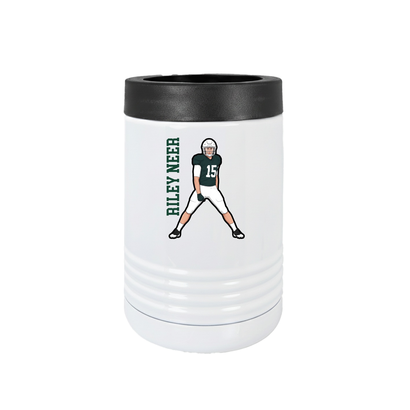 Beverage Holder — Name Vertical in White