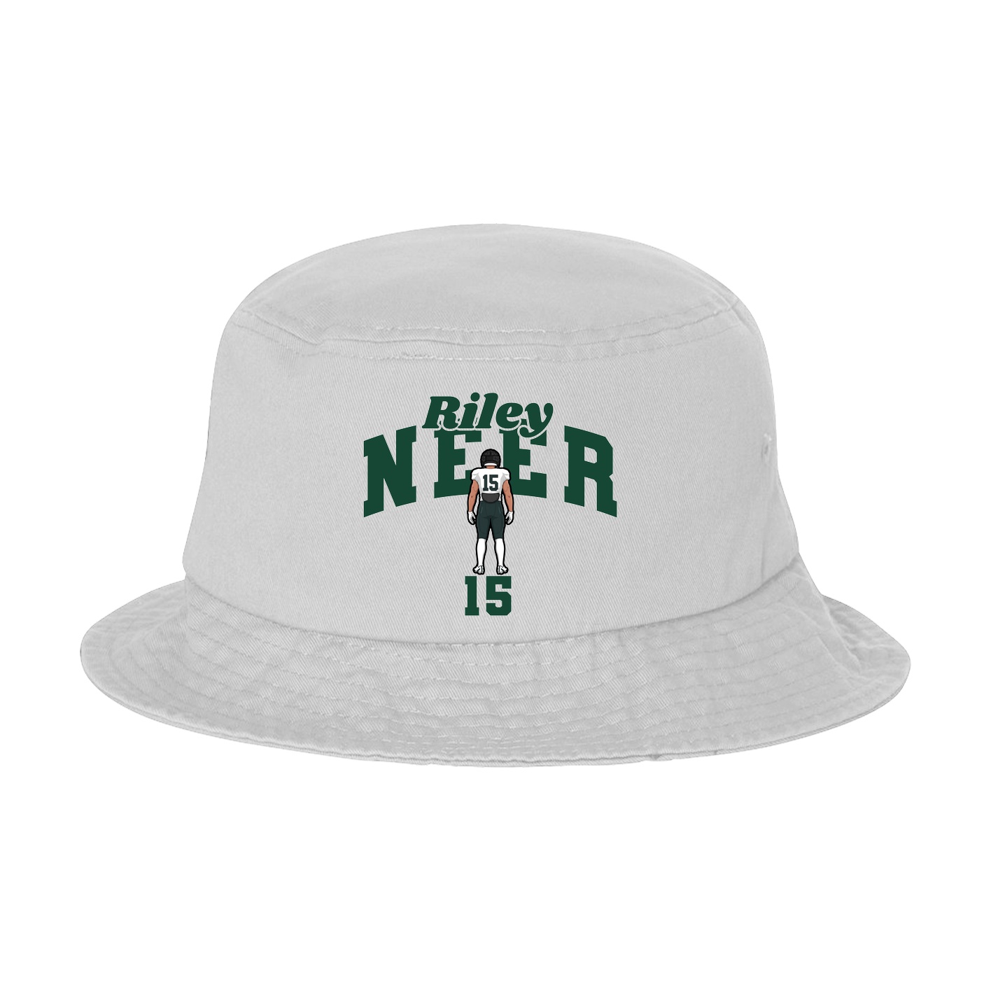 Bucket Cap — Signature Arch in White