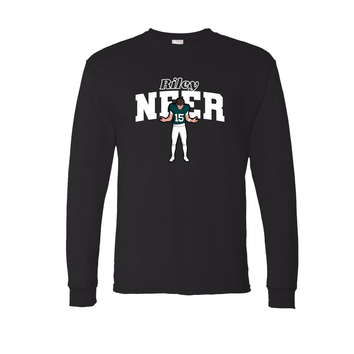 Long Sleeve Tee — Name Arch in Black