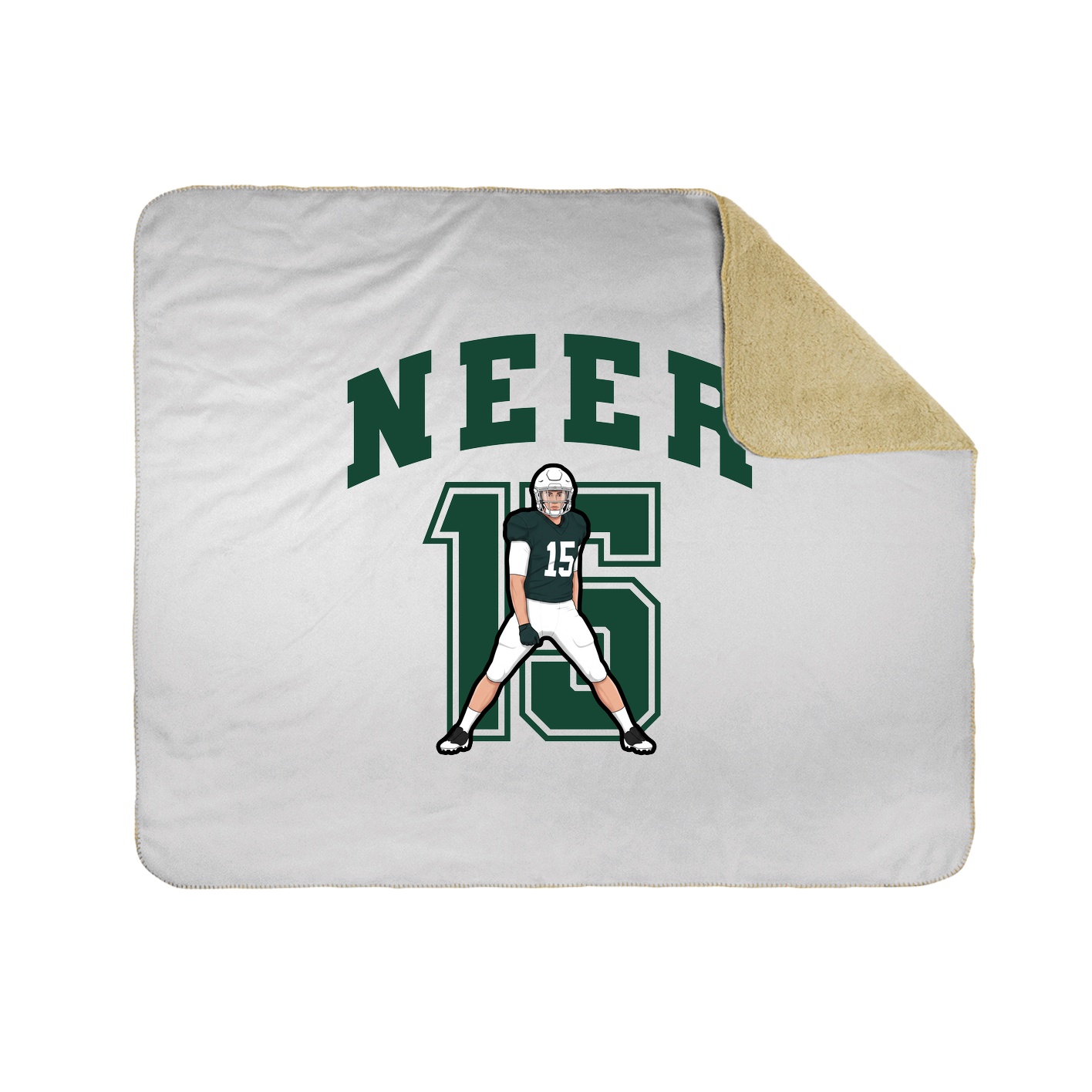 Throw Blanket — Number in White