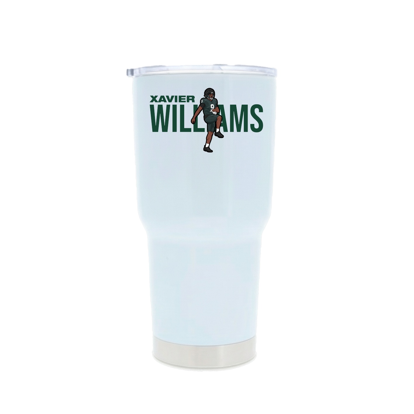 30oz Stainless Steel Tumbler — Player Name in White