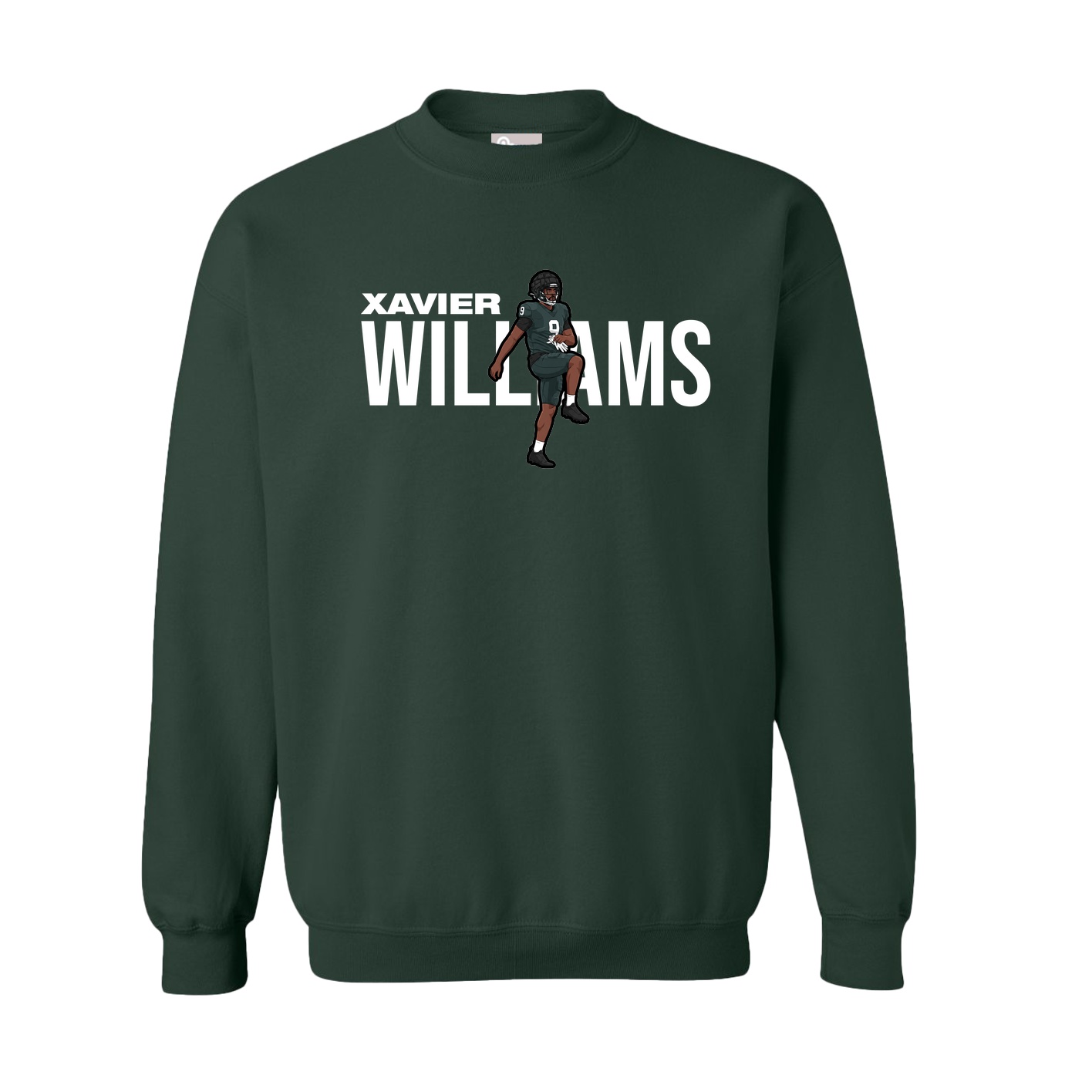 Fleece Crew — Player Name in Green