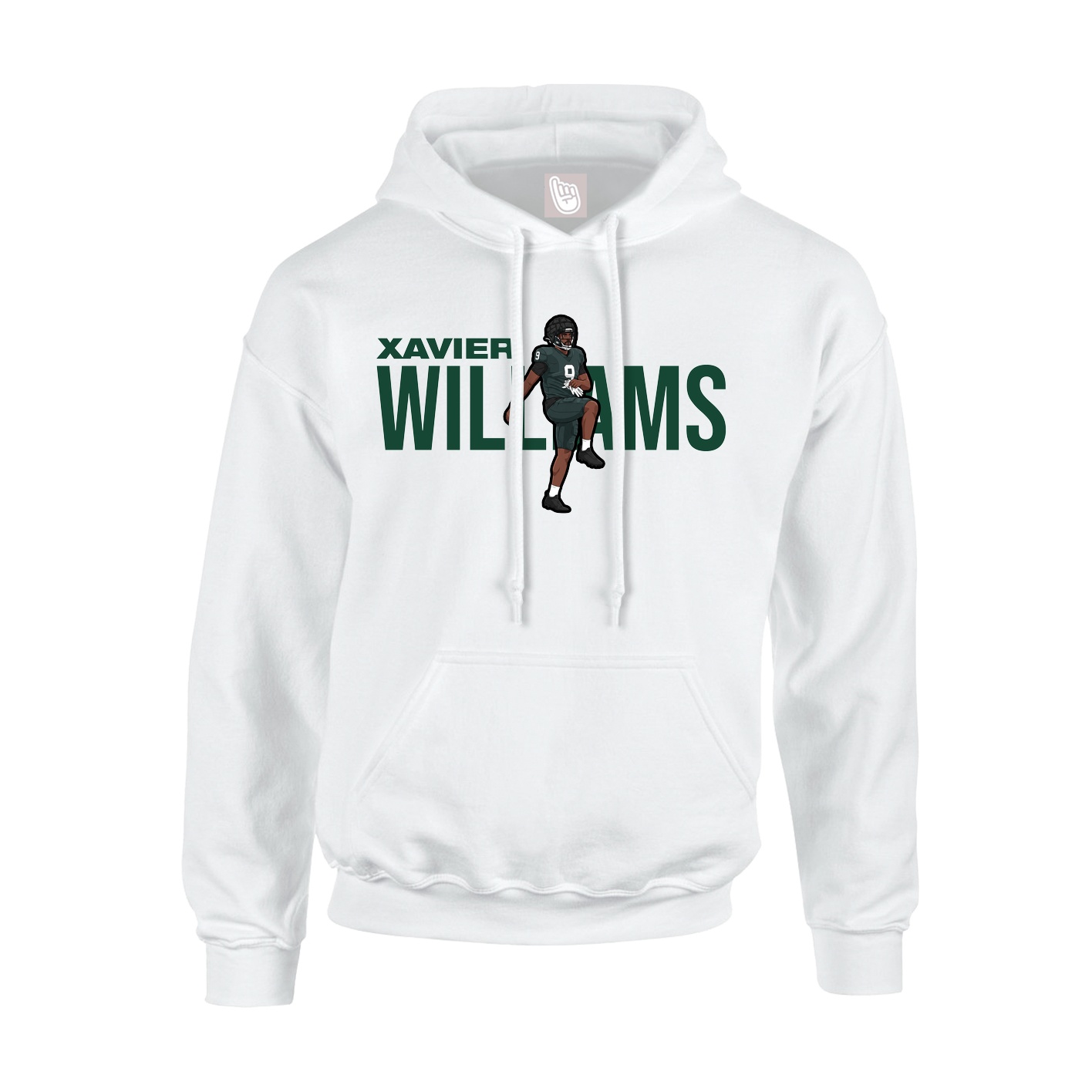 Youth Hoodie — Player Name in White