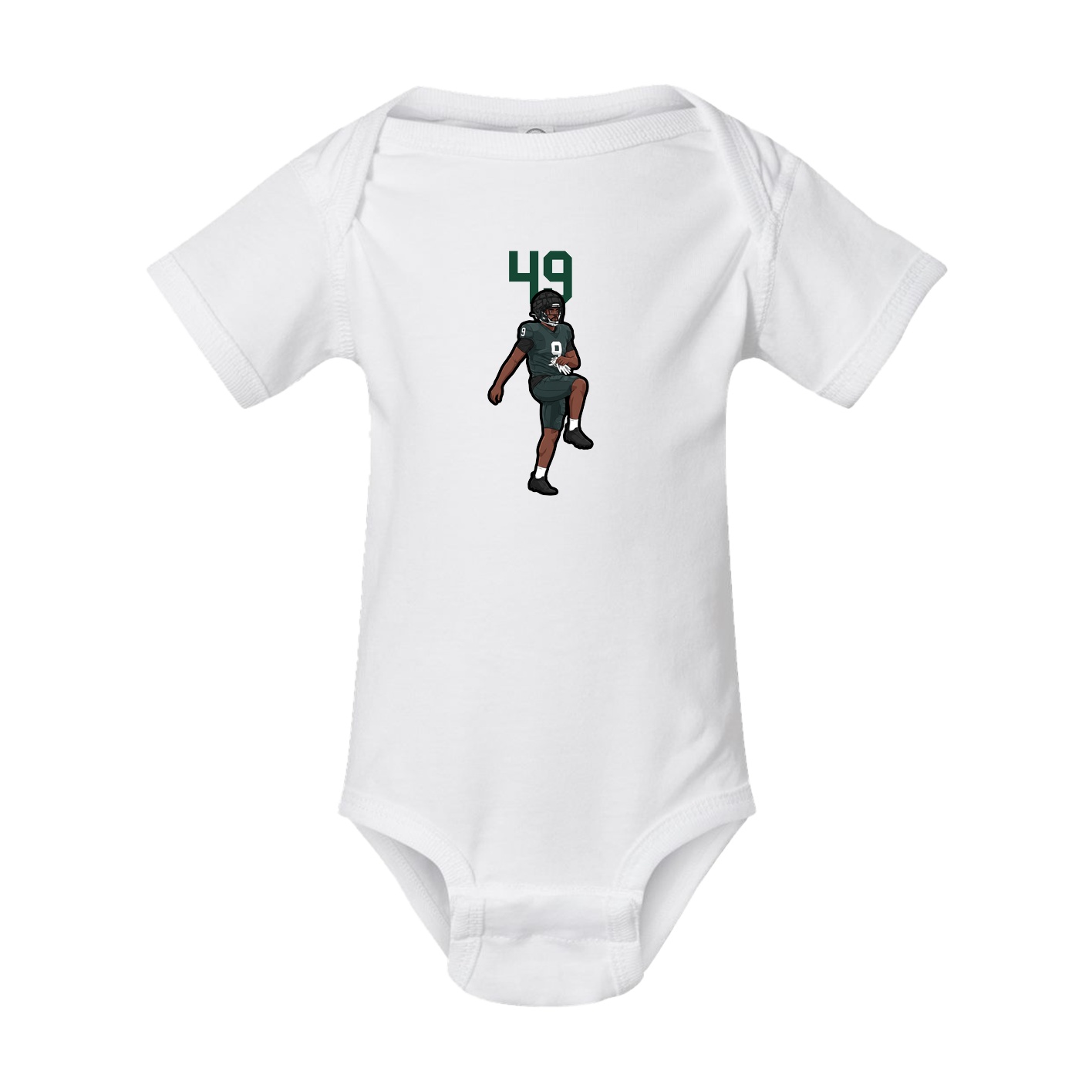 Baby Onesie — Number Top in White
