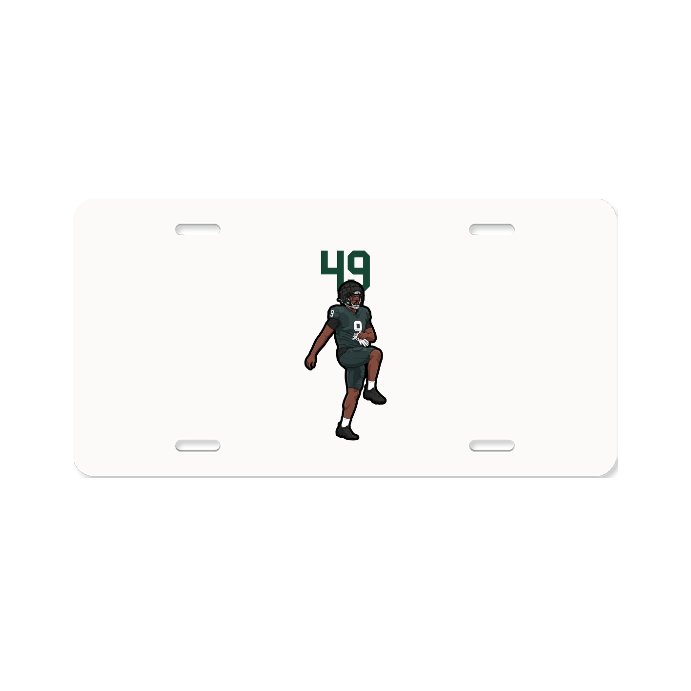 License Plate — Number Top in Classic