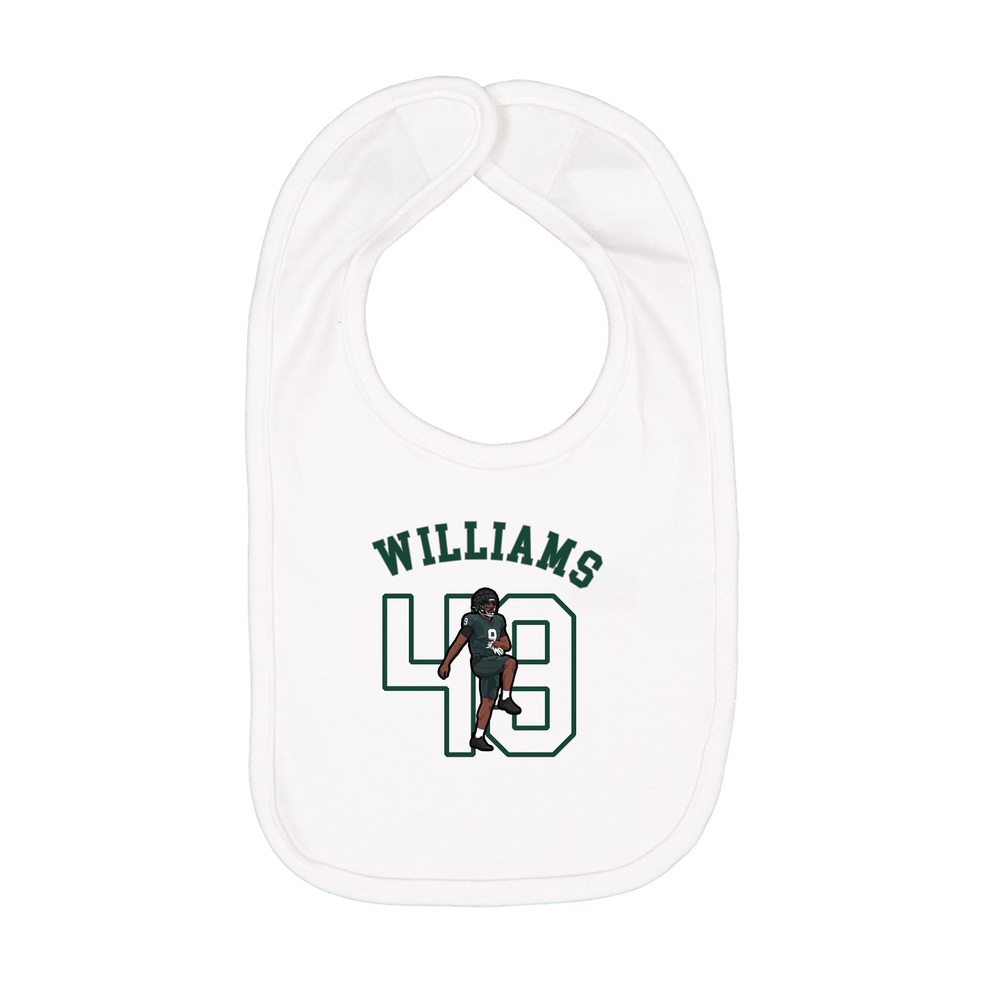 Infant Bib — Shirsey Arch in White
