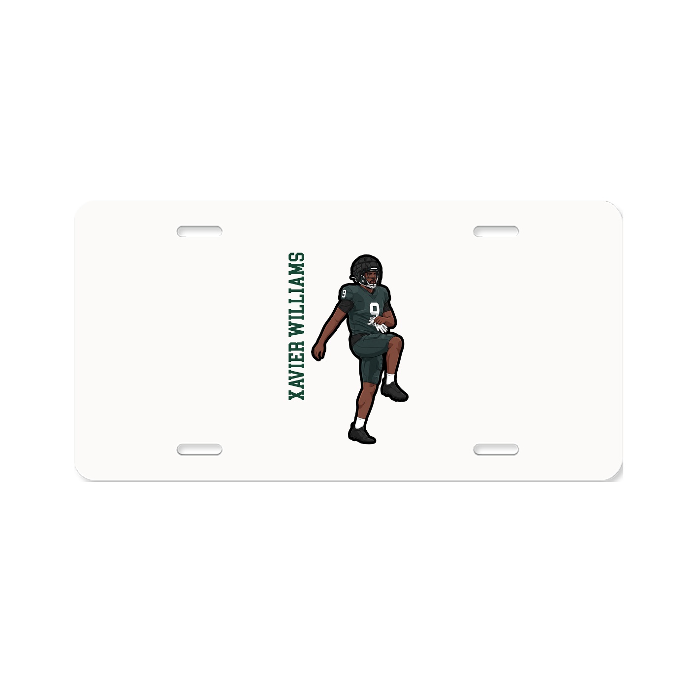 License Plate — Name Vertical in Classic