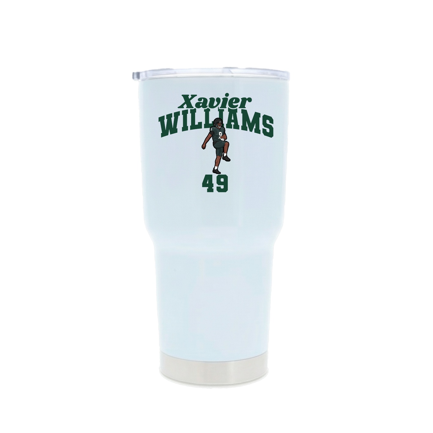 30oz Stainless Steel Tumbler — Signature Arch in White