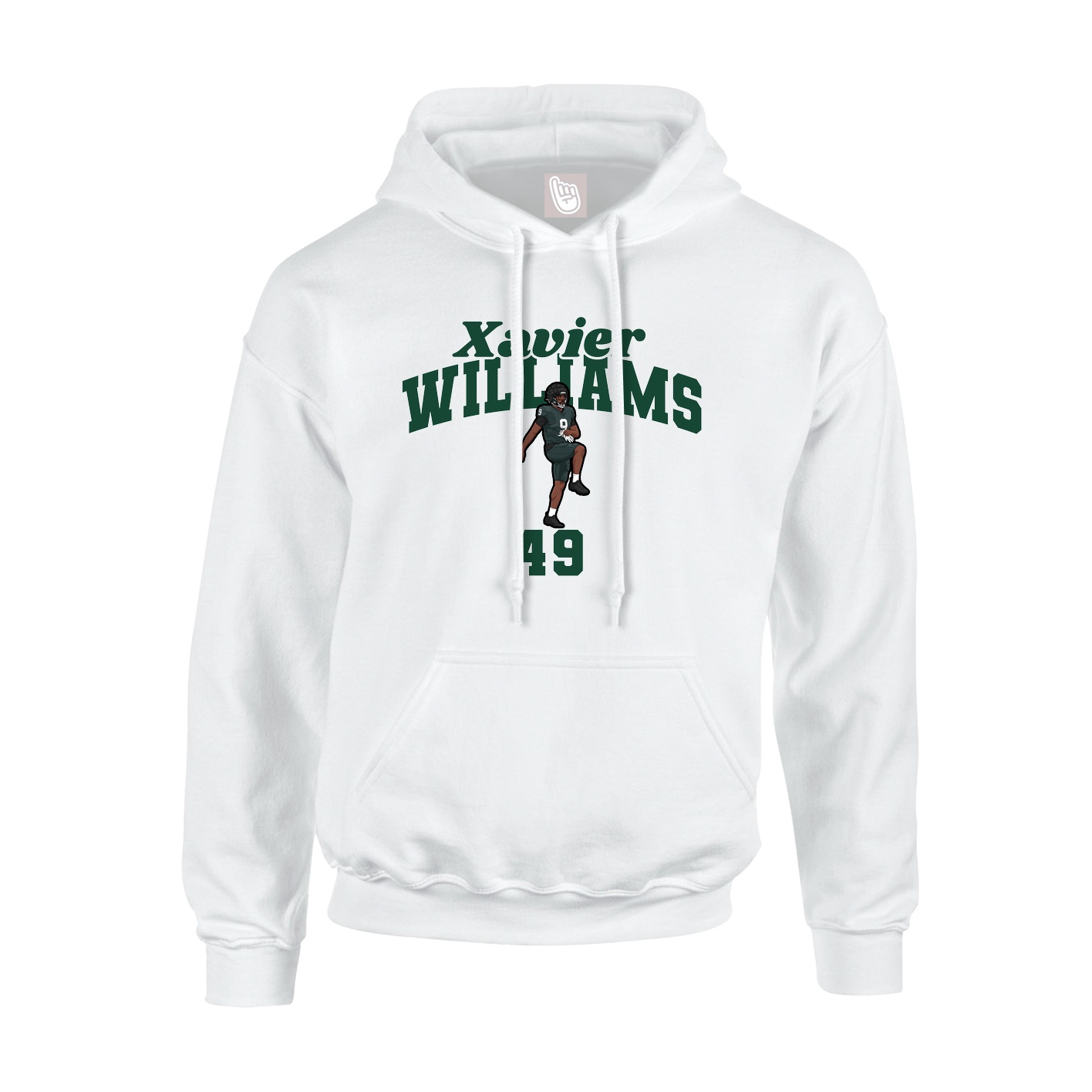 Hoodie — Signature Arch in White