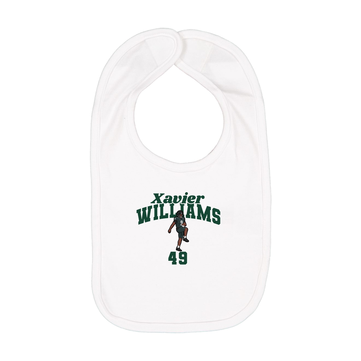 Infant Bib — Signature Arch in White