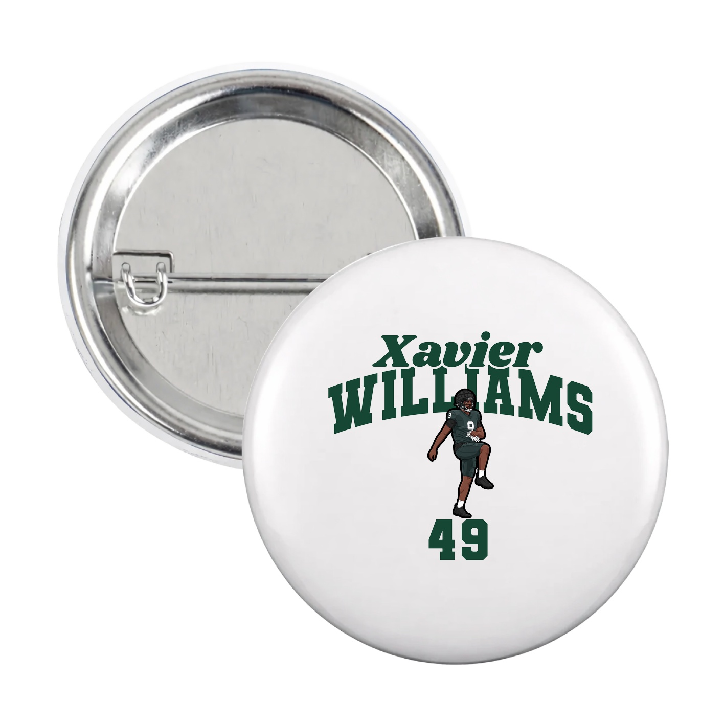 Game Day Button — Signature Arch in White