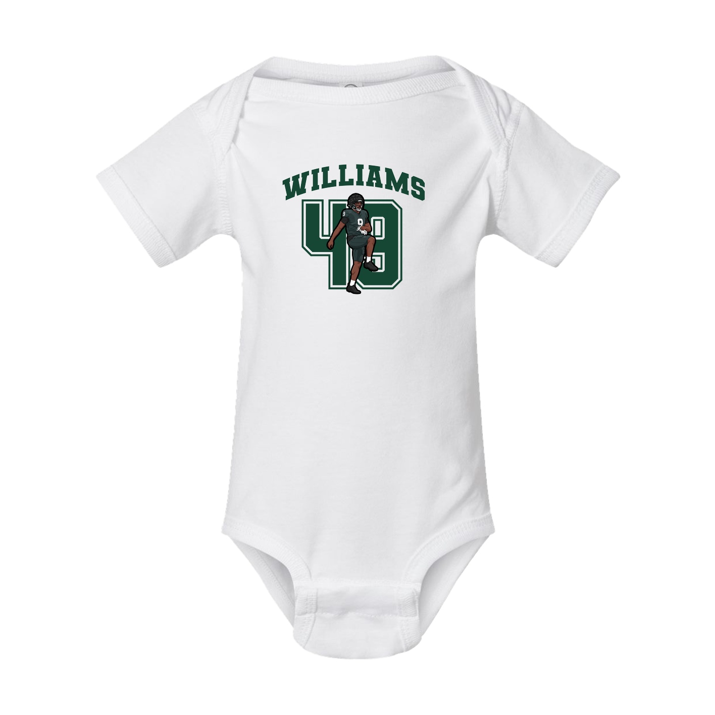 Baby Onesie — Number in White