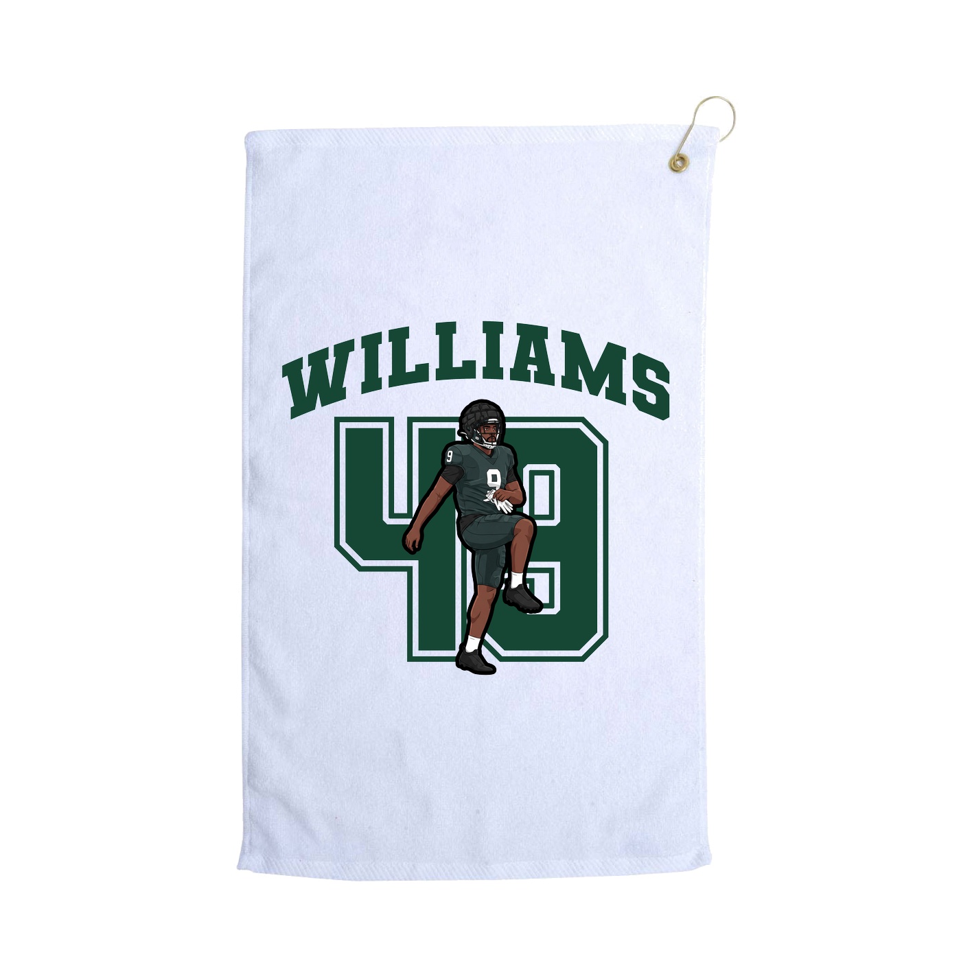 Golf Towel — Number in White