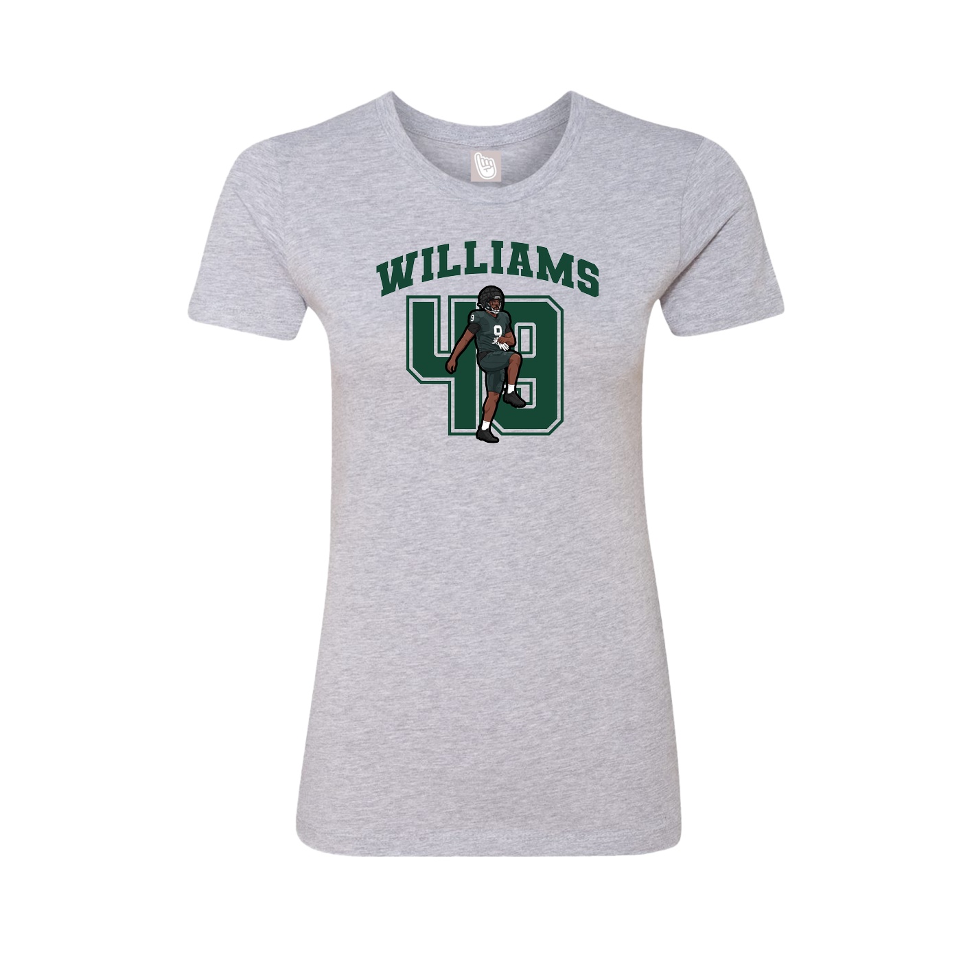 Fitted Women's Tee — Number in Grey