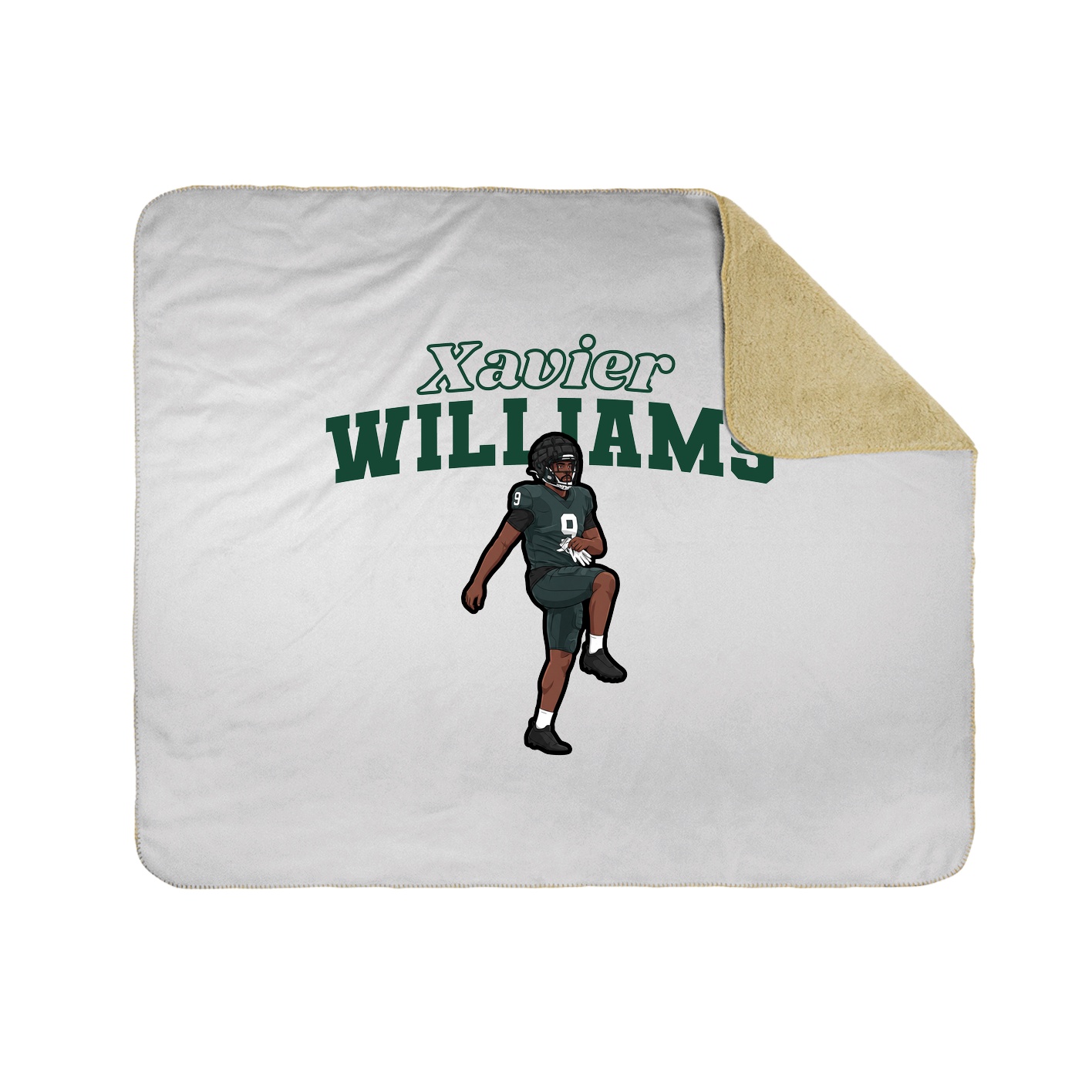 Throw Blanket — Name Arch in White