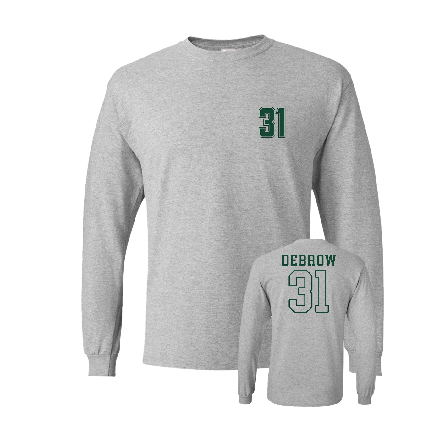 Long Sleeve Tee — Chest Back in Grey
