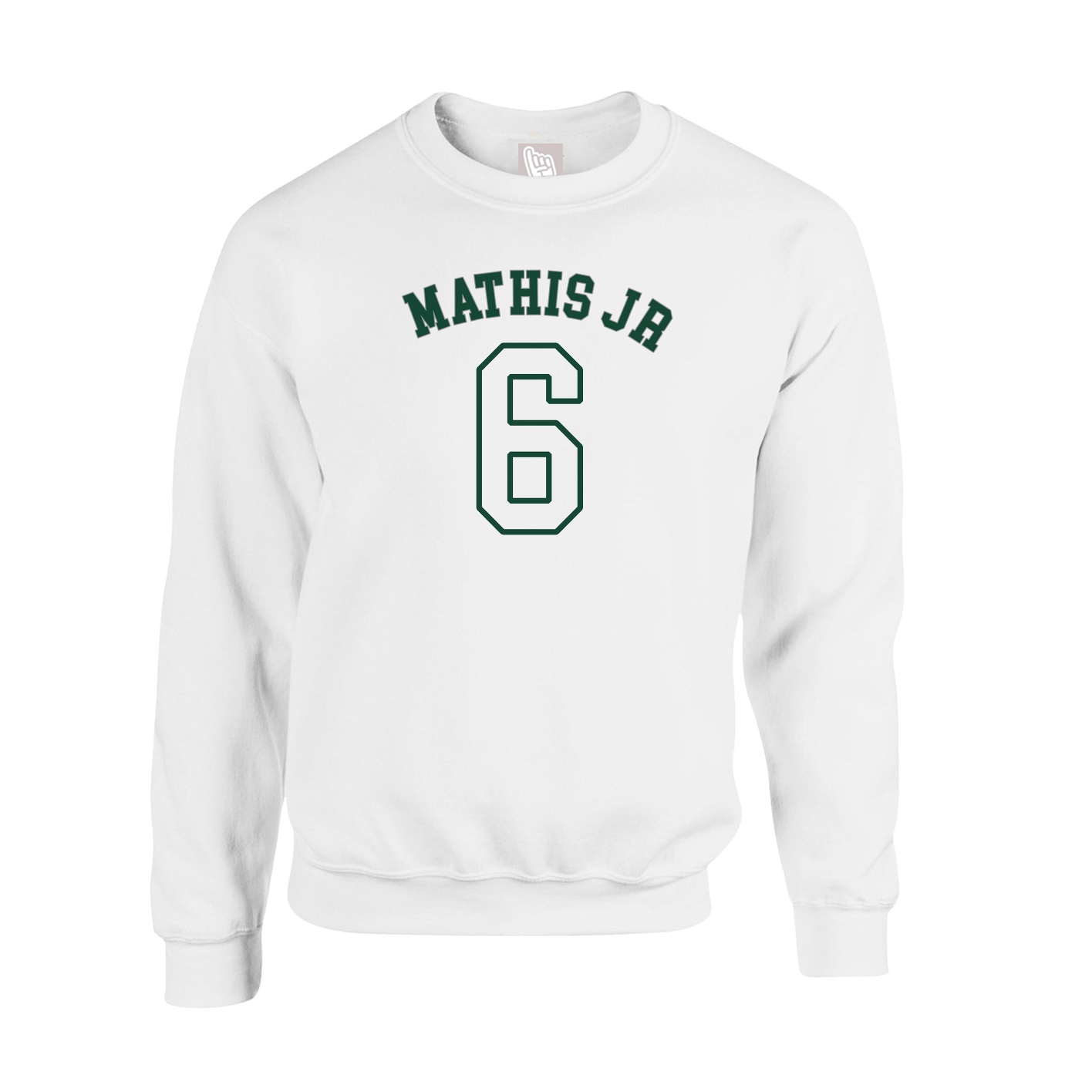 Fleece Crew — Shirsey Arch in White