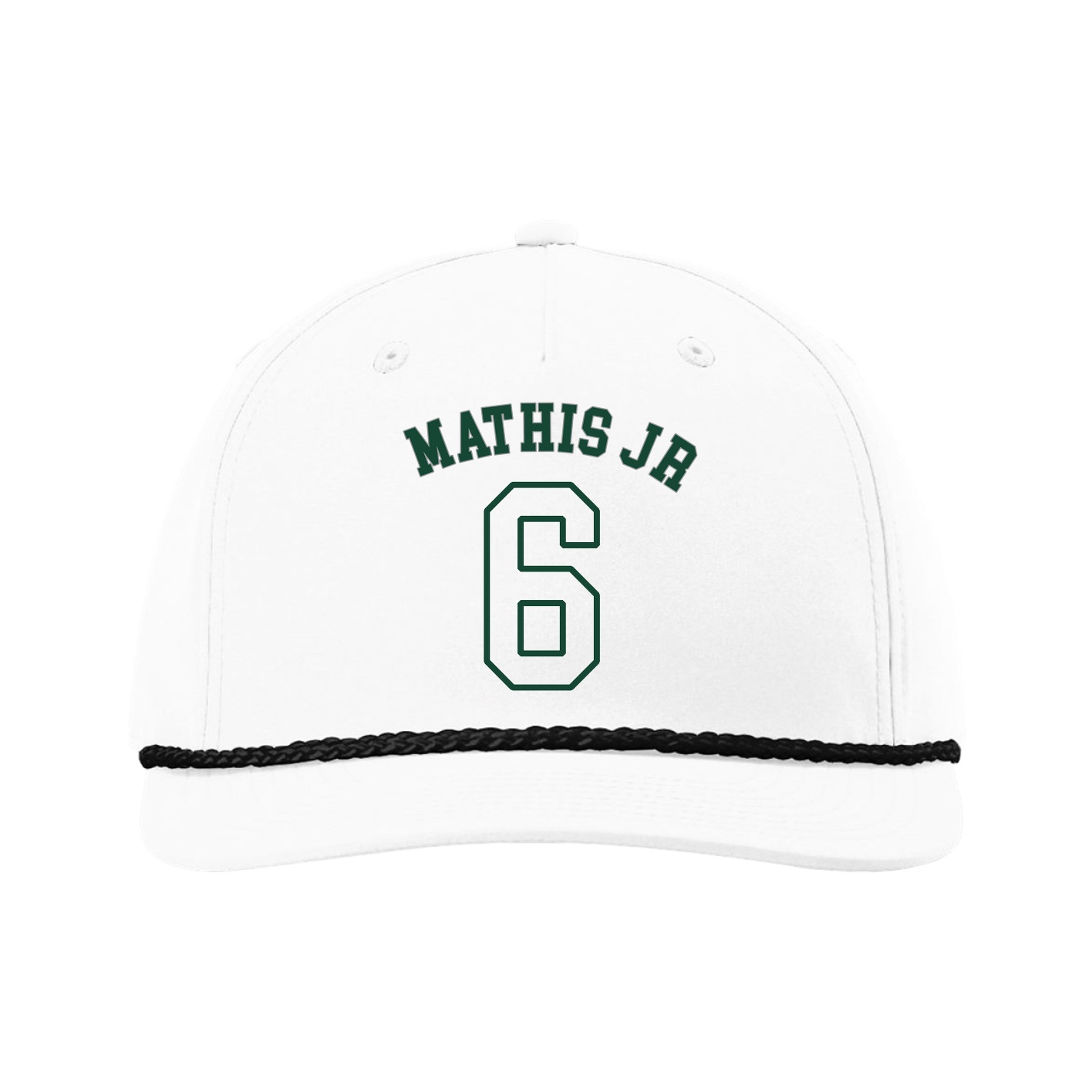 Five-Panel Classic Rope Cap — Shirsey Arch in White